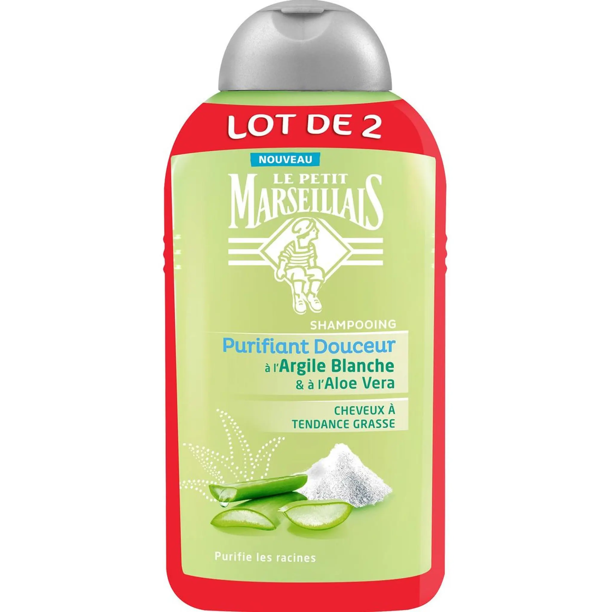 LE PETIT MARSEILLAIS Purifiant Douceur Shampoing à l'argile blanche et à l'aloe Vera