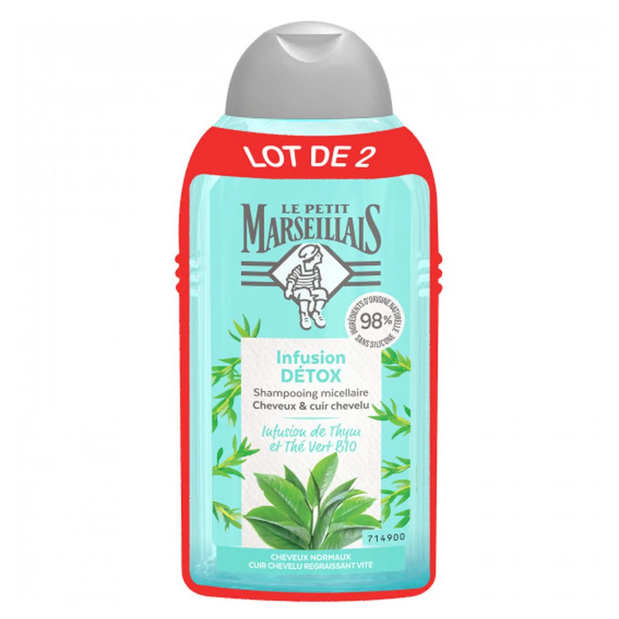 LE PETIT MARSEILLAIS Infusion Détox Shampoing micellaire infusion de thym et thé vert bio