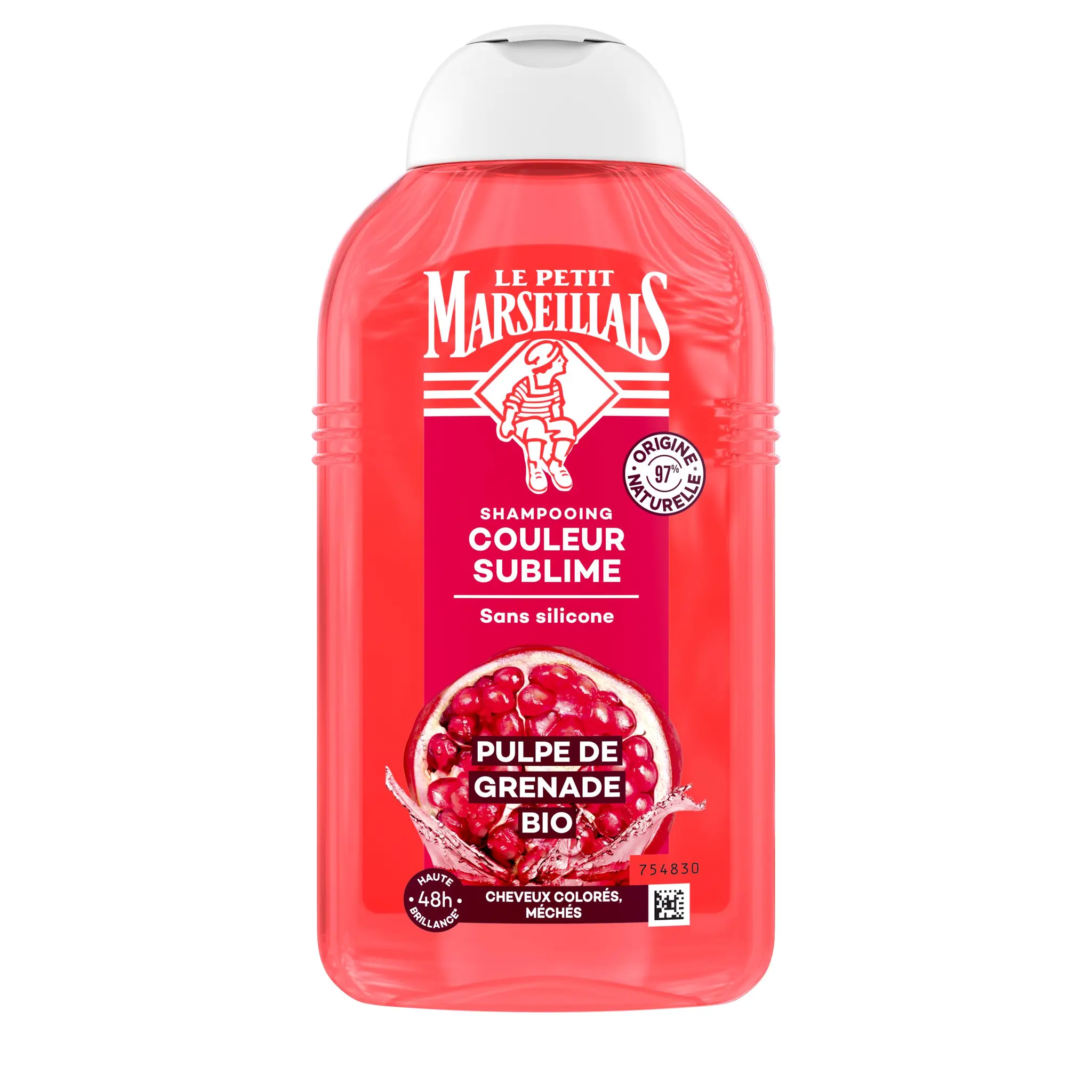 LE PETIT MARSEILLAIS Shampoing coquelicot et grenade bio cheveux colorés et méchés