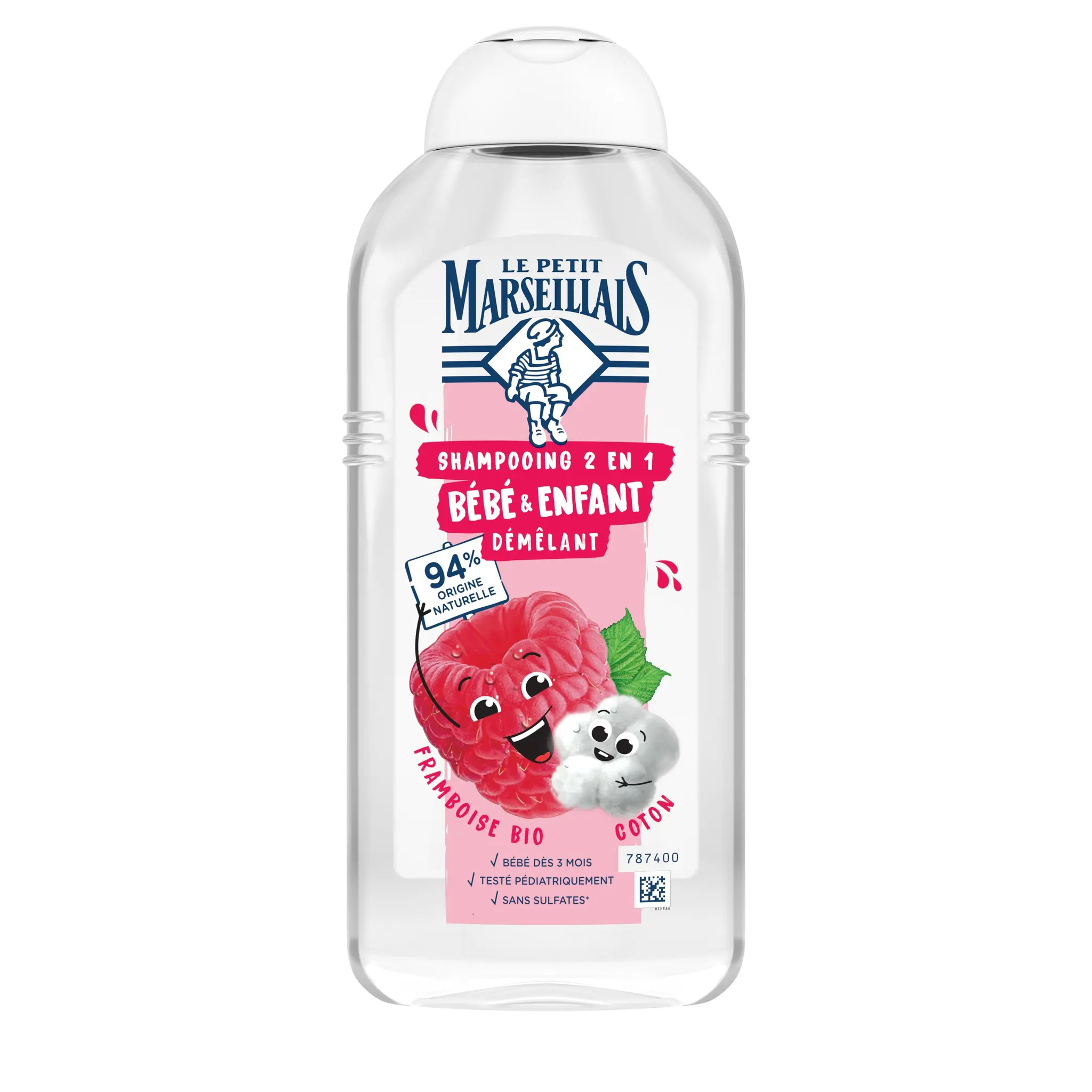LE PETIT MARSEILLAIS Shampoing enfant framboise coton