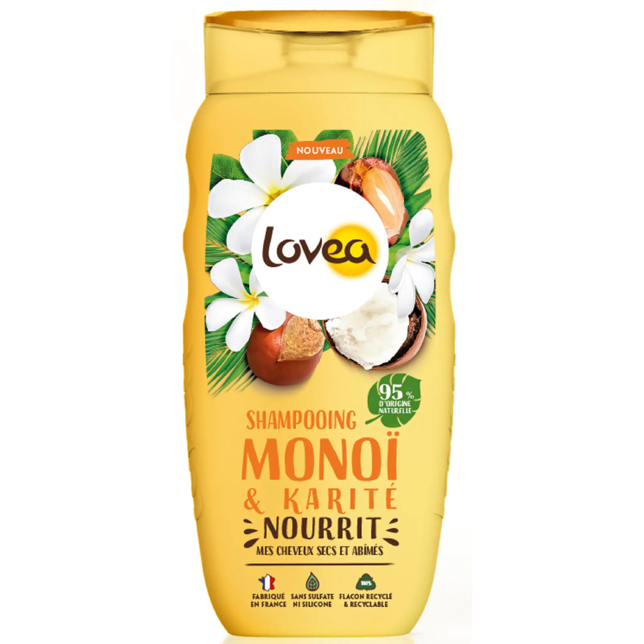 LOVEA Shampooing cheveux secs et abîmé monoï et karité