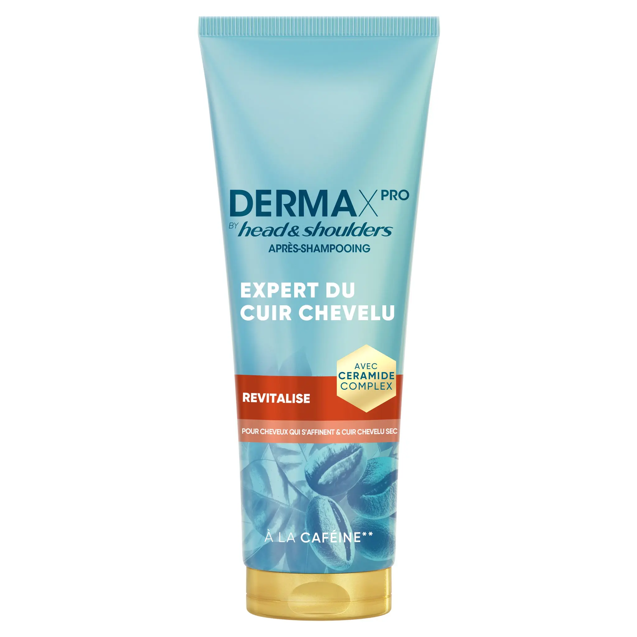 HEAD & SHOULDERS DermaXpro Après-shampoing revitalise à la caféine pour cheveux qui s'affinent et cuir chevelu sec