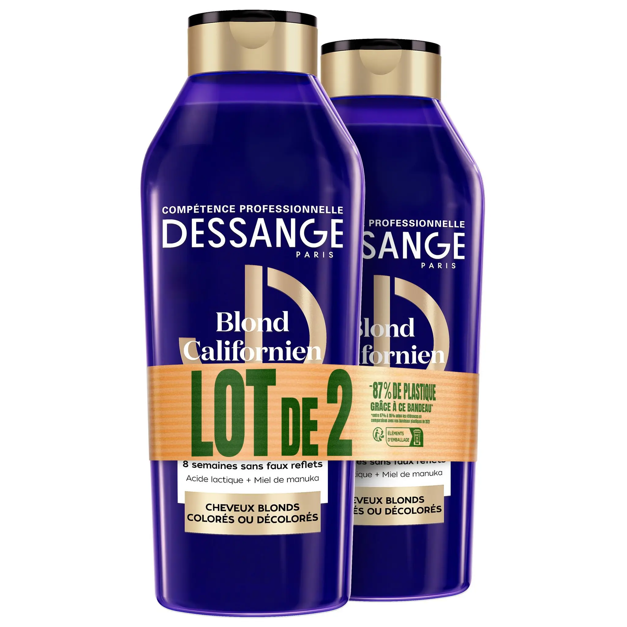 DESSANGE Shampoing blond californien cheveux blonds colorés ou décolorés