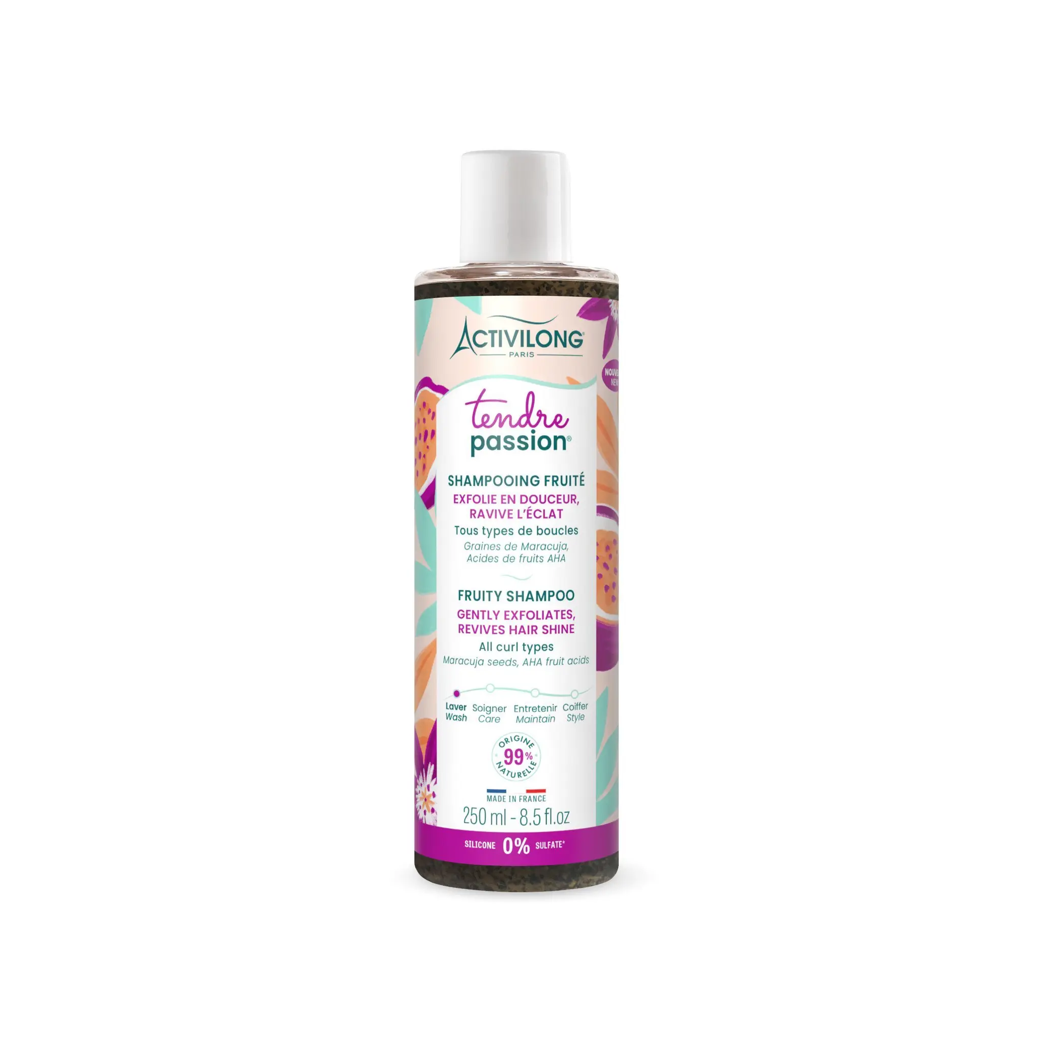 ACTIVILONG Tendre Passion Shampoing fruité graines de maracuja tous types de boucles