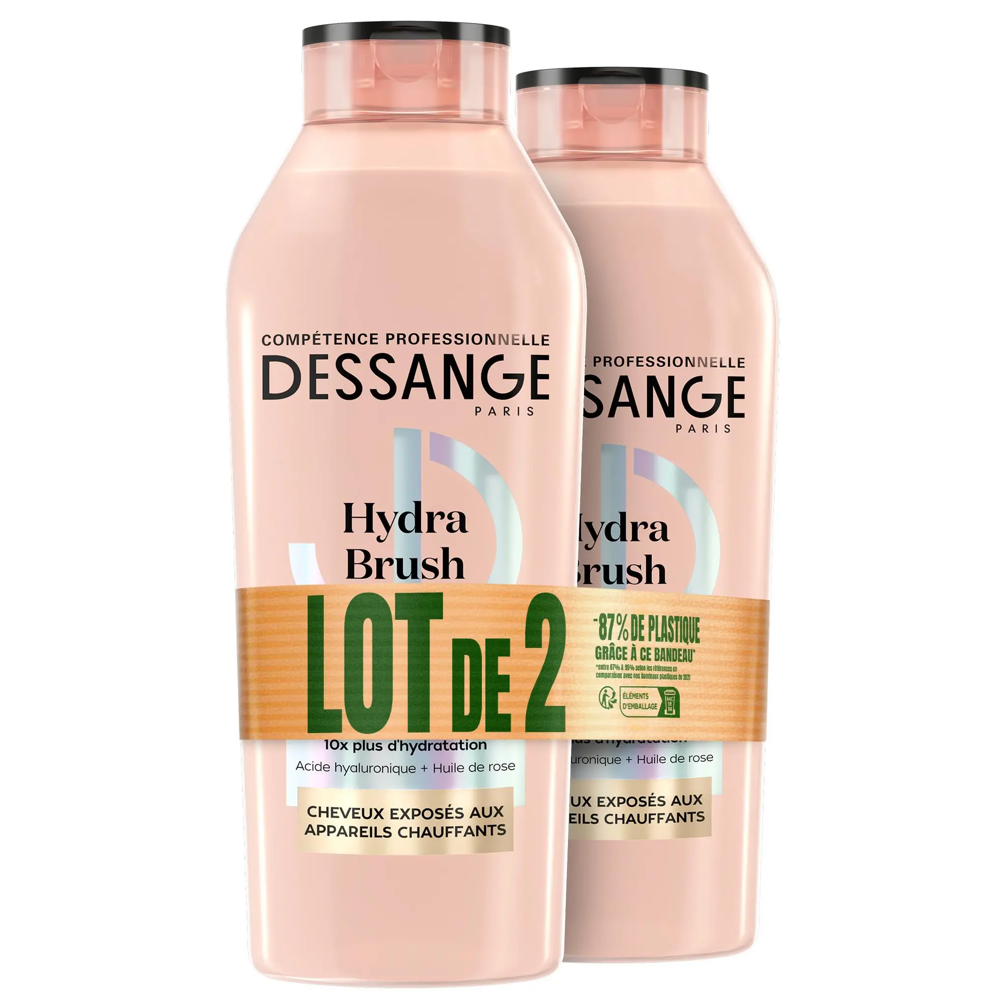 DESSANGE Shampoing hydra brush cheveux exposés aux appareils chauffants