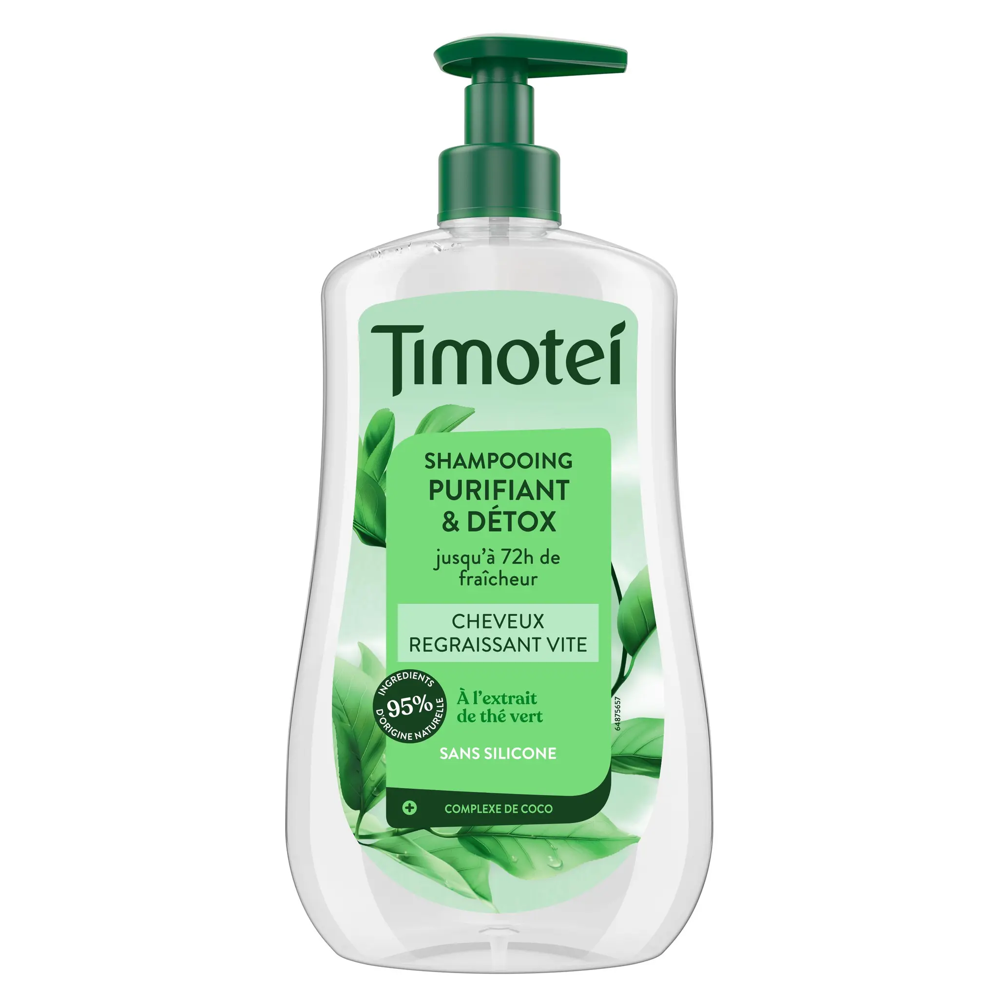 TIMOTEI Shampoing purifiant détox à l'extrait de thé vert