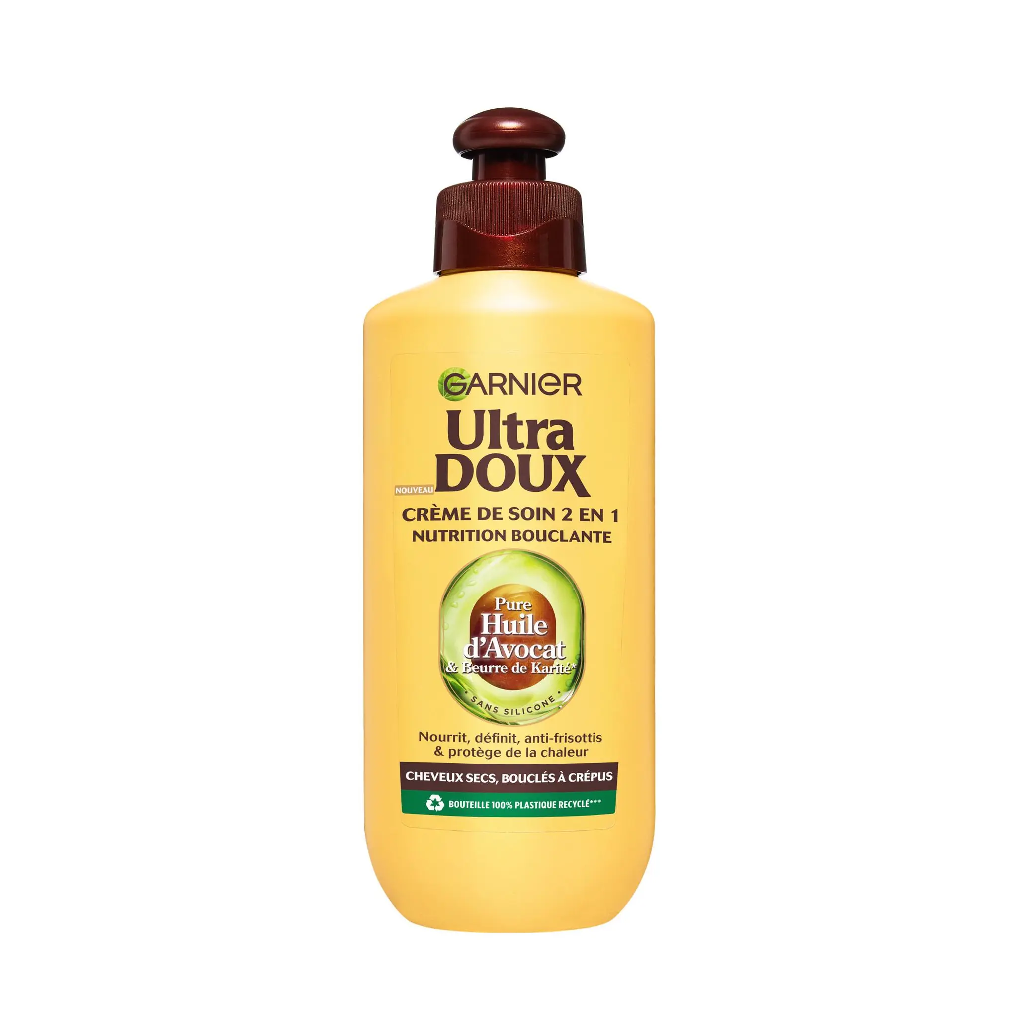 GARNIER ULTRA DOUX Crème de soin nutrition intense avocat & karité cheveux bouclés à frisés