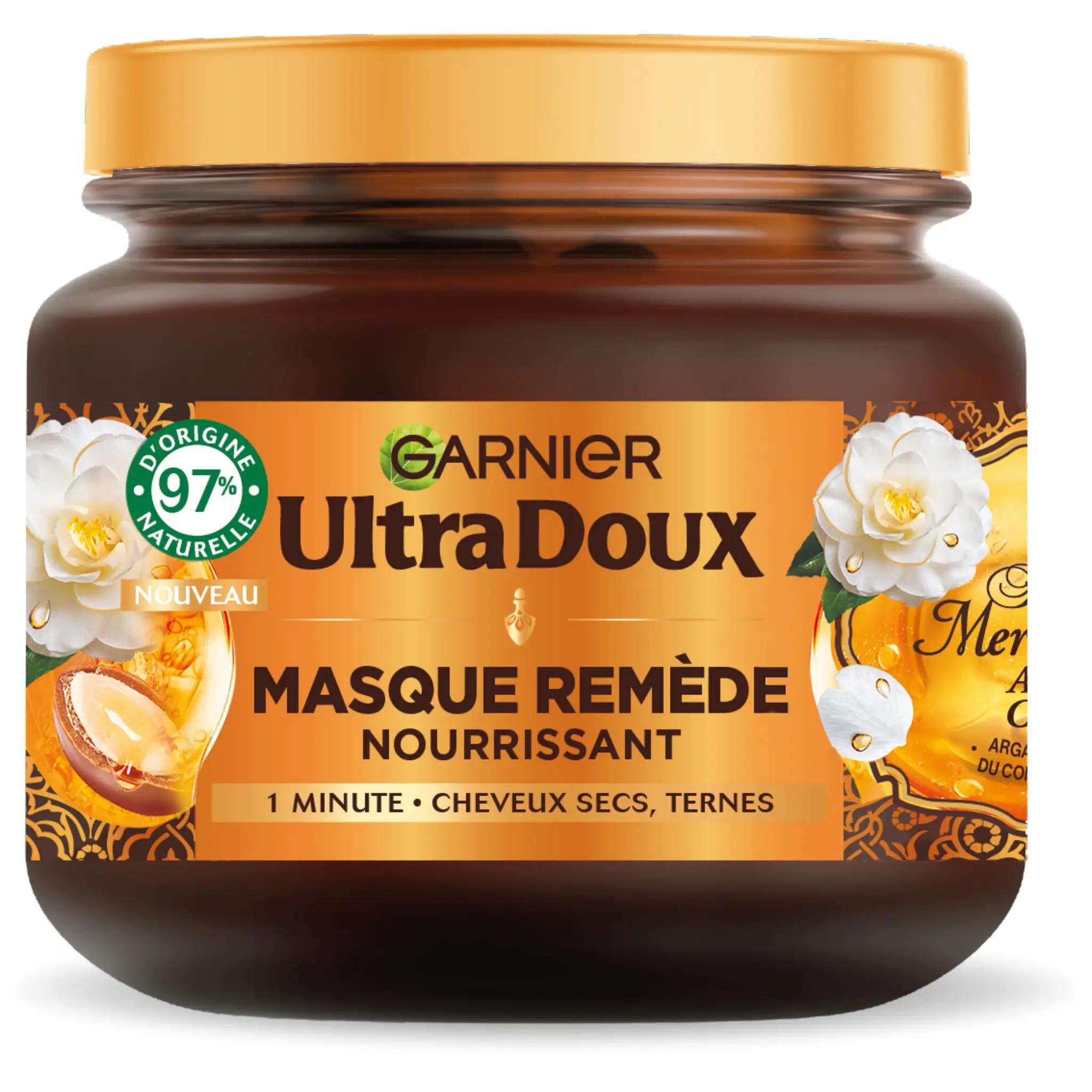 GARNIER ULTRA DOUX Masque remède nourrissant pour cheveux secs ternes