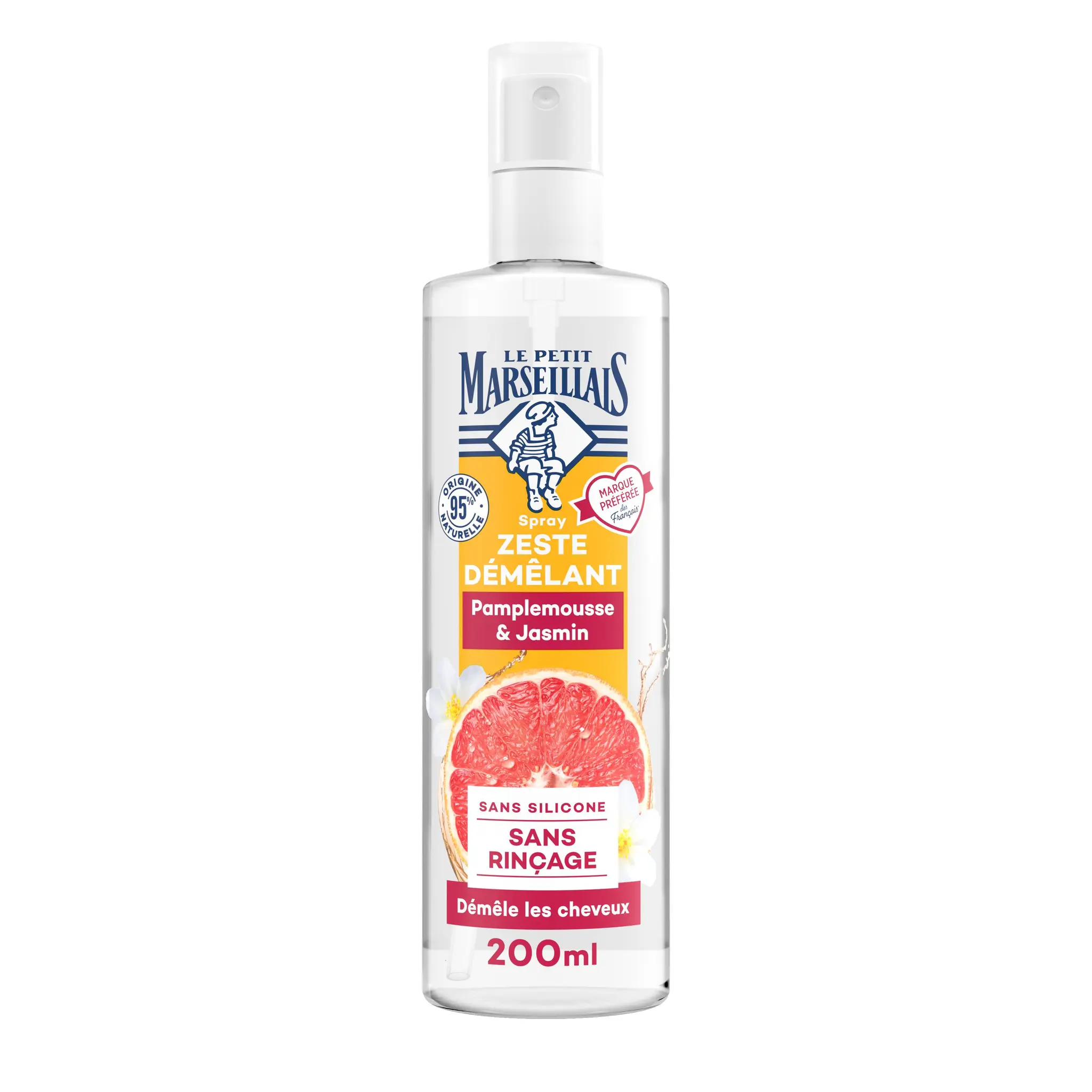 LE PETIT MARSEILLAIS Spray zeste démêlant pamplemousse et jasmin