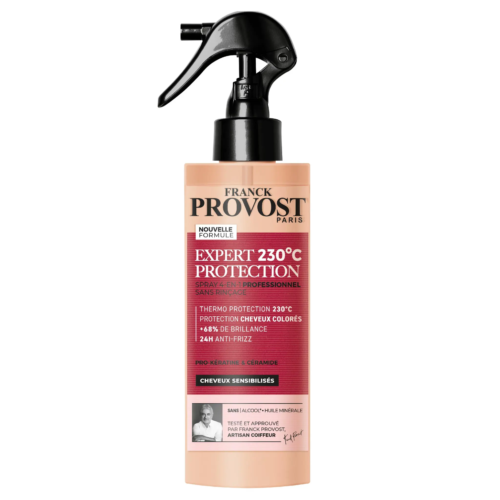 FRANCK PROVOST Expert 230°C protection soin spray 4en1 sans rinçage cheveux sensibilisés