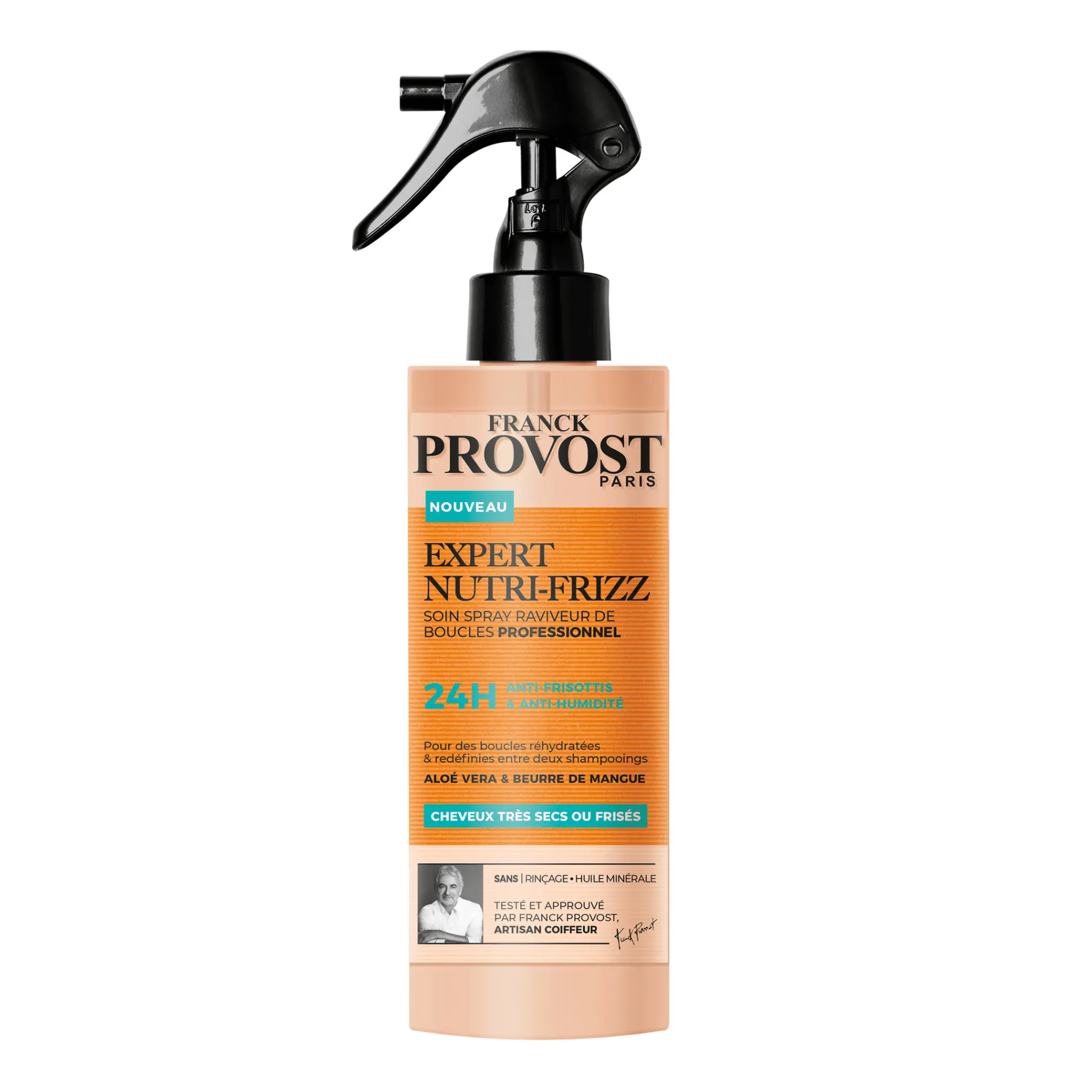 FRANCK PROVOST Expert Nutri-Frizz soin spray raviveur de boucles à l'aloé vera & beurre de mangue cheveux très secs ou frisés