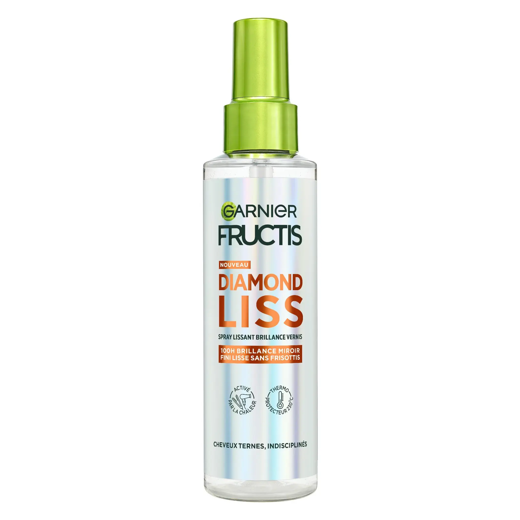 GARNIER Fructis Diamond liss spray lissant brillance vernis cheveux ternes, indisciplinés