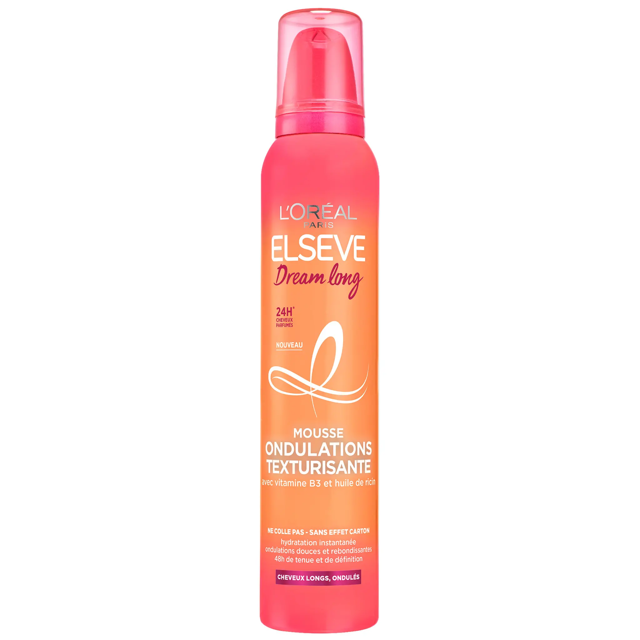 ELSEVE Dream long Mousse ondulations texturisante avec vitamine B3 et huile de ricin pour cheveux longs et ondulés