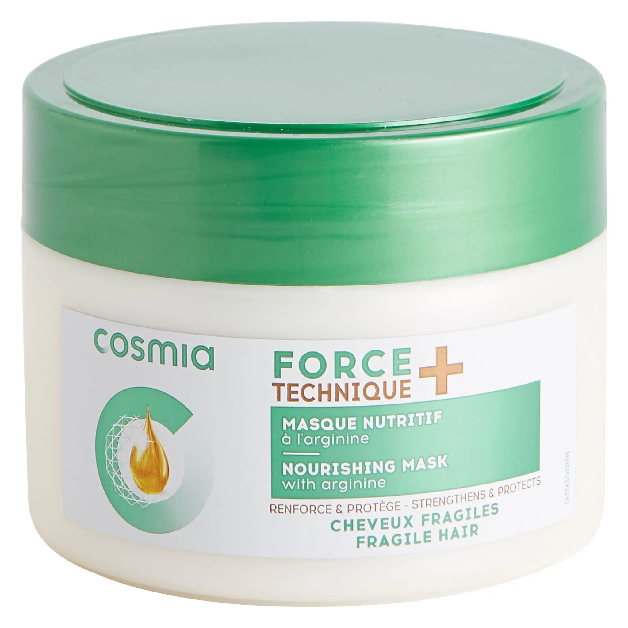 COSMIA Masque nutritif force+ à l'arginine cheveux fragiles