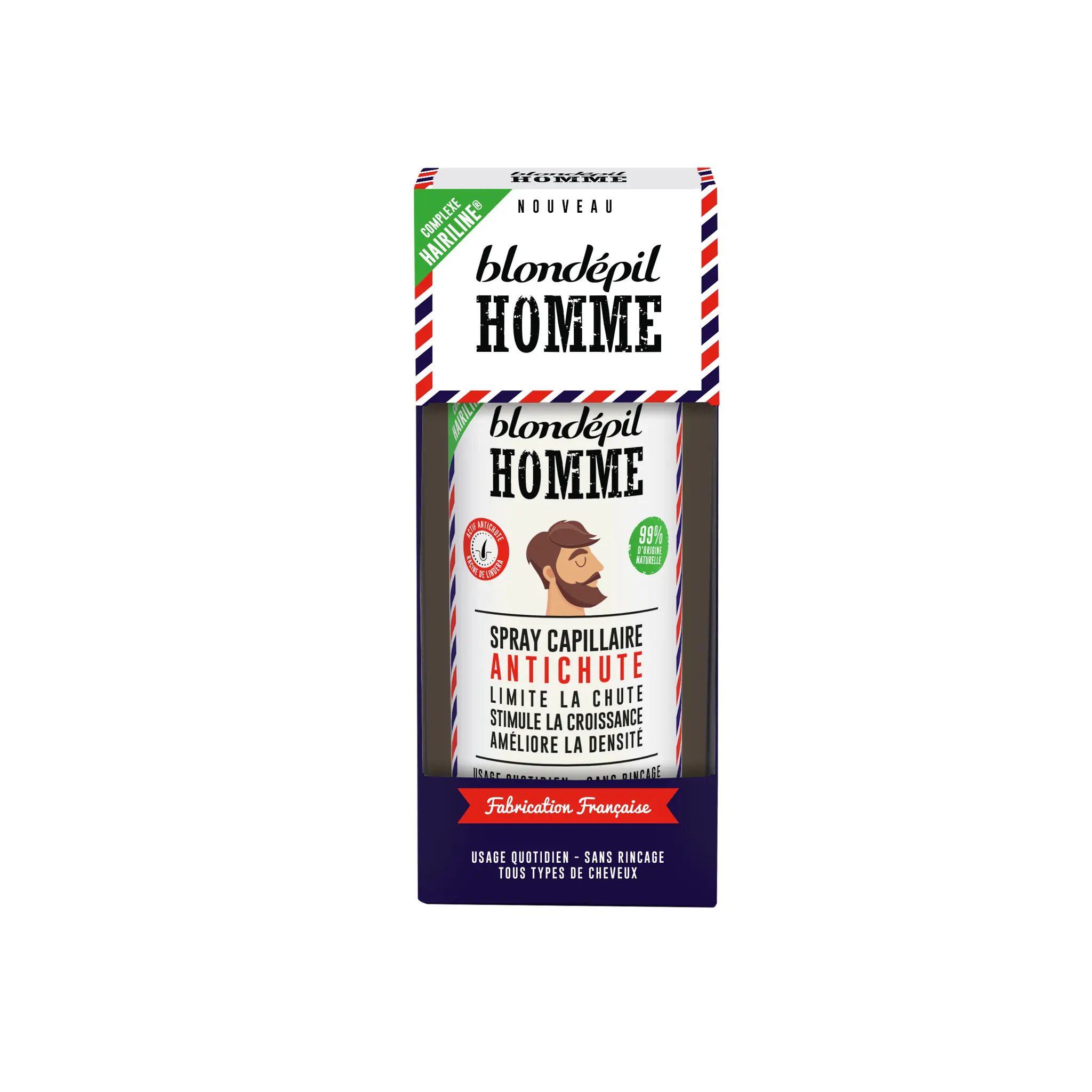BLONDEPIL HOMME Spray capillaire homme anti-chute 99% naturel