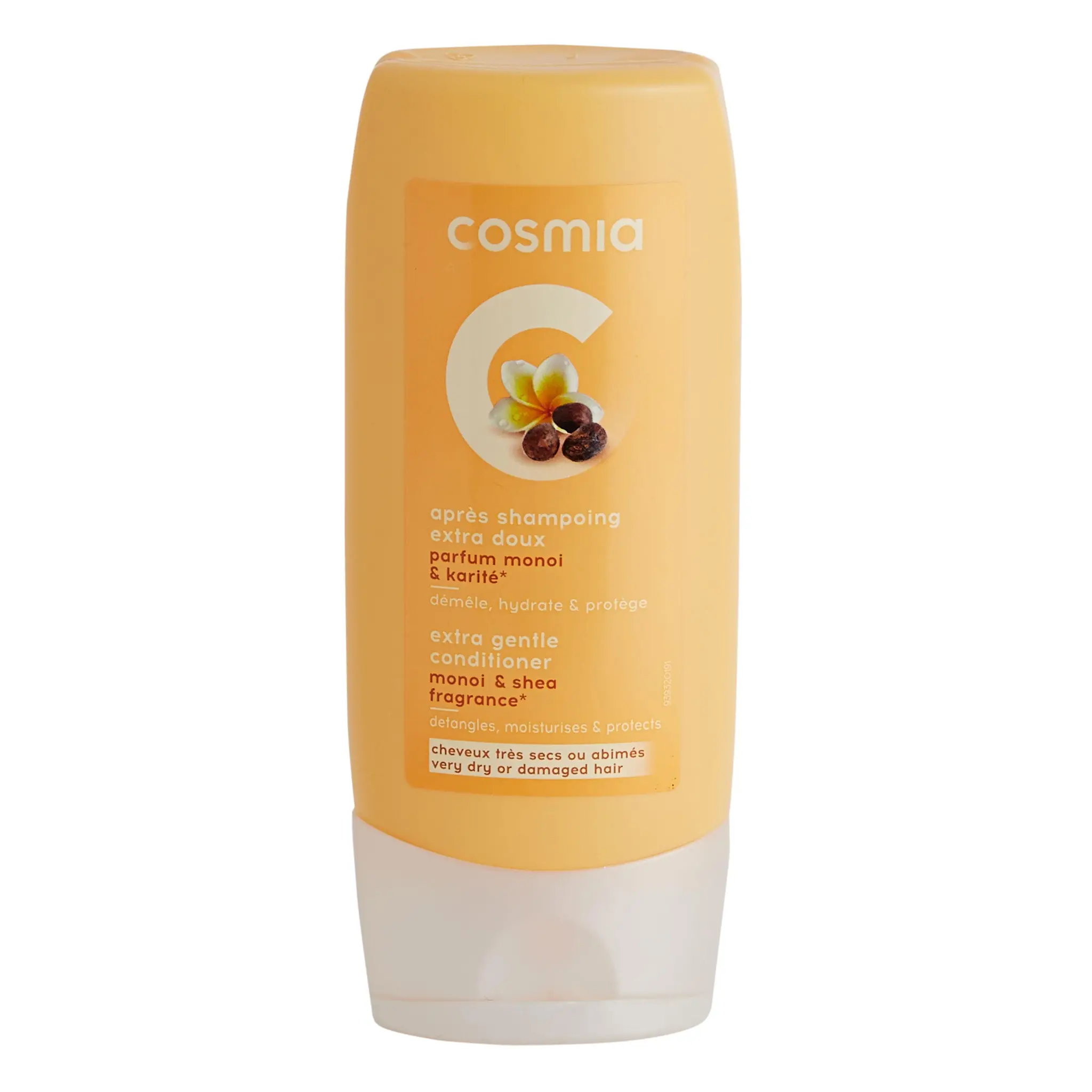 COSMIA Après-shampoing monoï & karité pour les cheveux secs, abimés