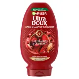 GARNIER ULTRA DOUX Après-shampooing couleur à l'huile d'argan & cranberry pour cheveux colorés ou méchés