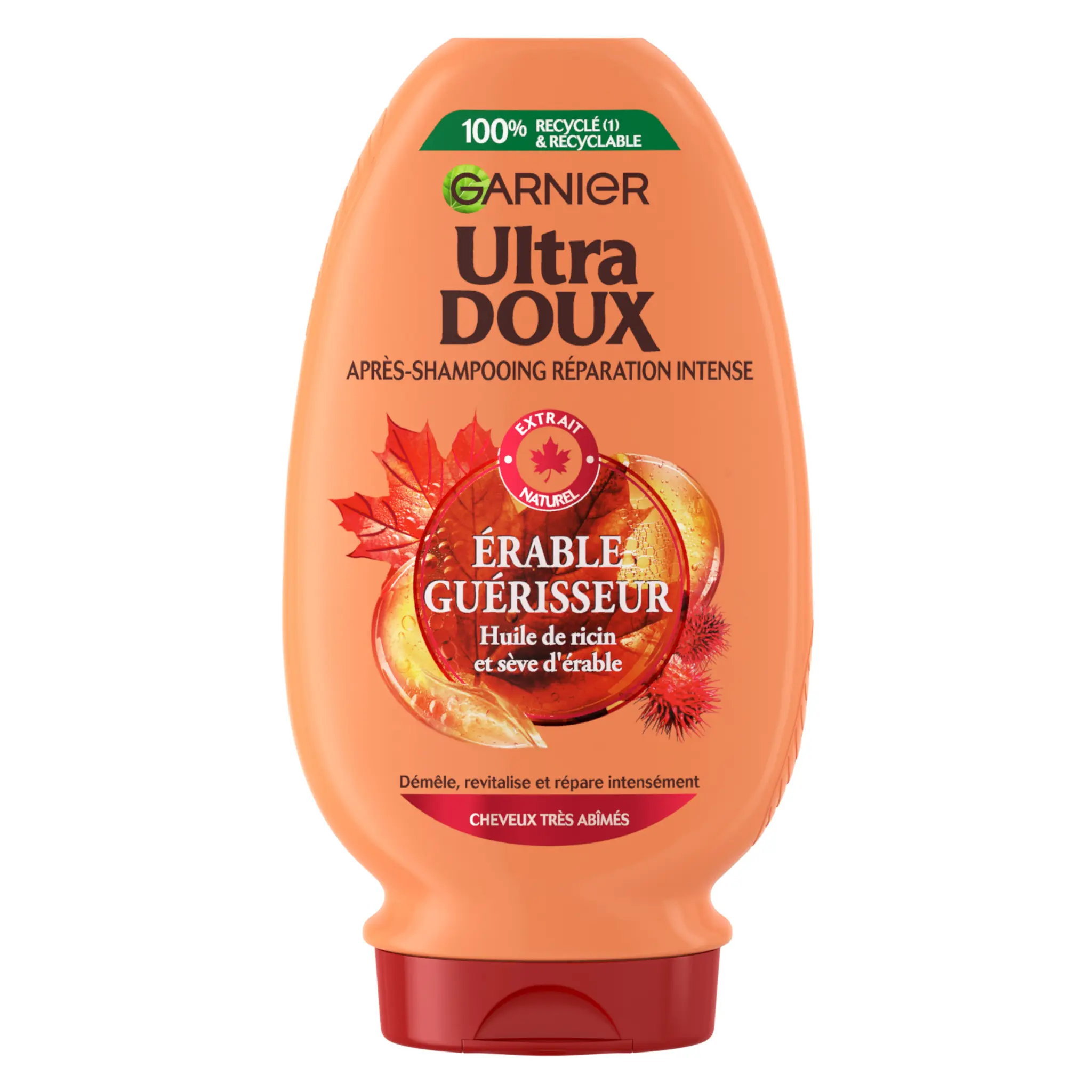 GARNIER ULTRA DOUX Après shampooing erable guerisseur huile de ricin