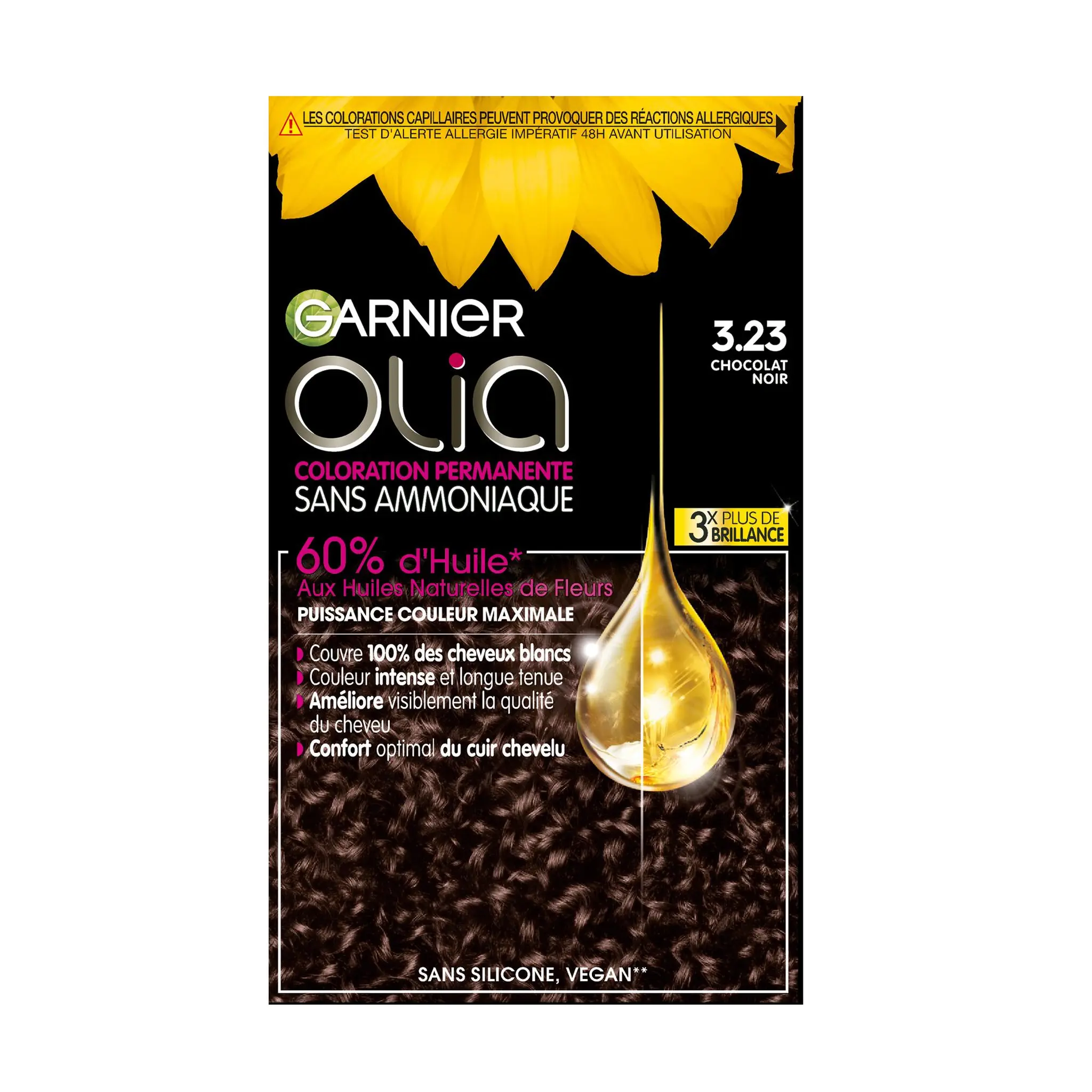 GARNIER Olia Coloration permanente sans ammoniaque 3.23 chocolat noir