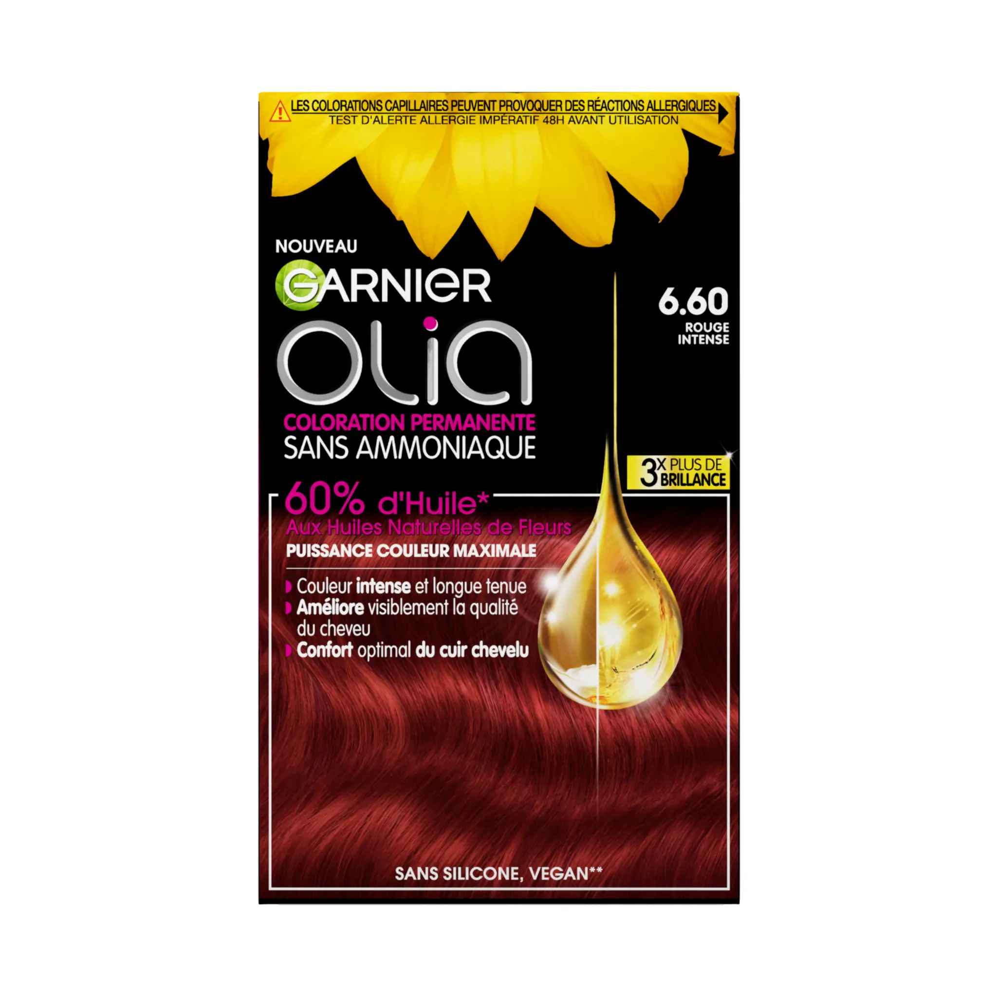 GARNIER Olia Coloration permanente sans ammoniaque 6.60 rouge intense