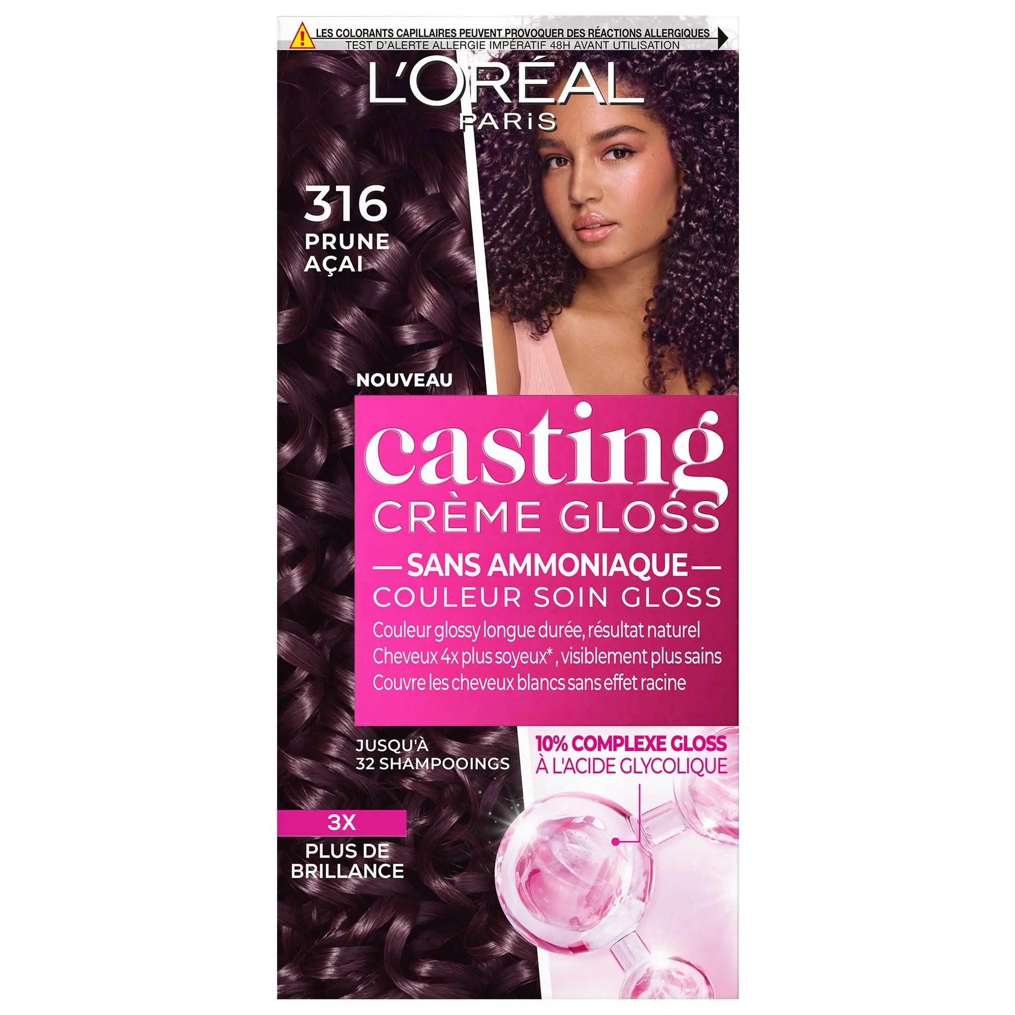 L'OREAL Casting Crème Gloss coloration soin sans ammoniaque 316 prune