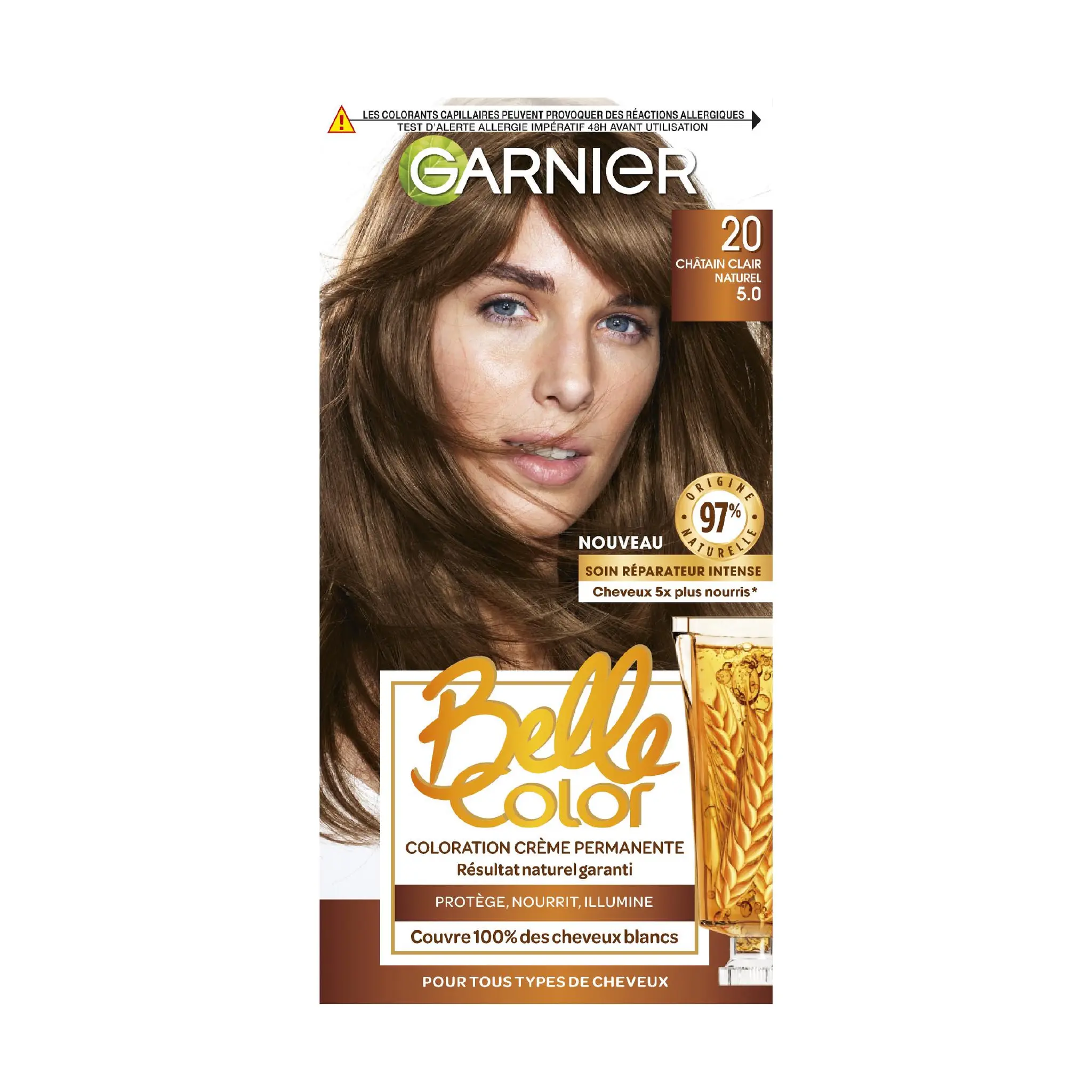 GARNIER Belle Color Coloration permanente châtain clair naturel 20