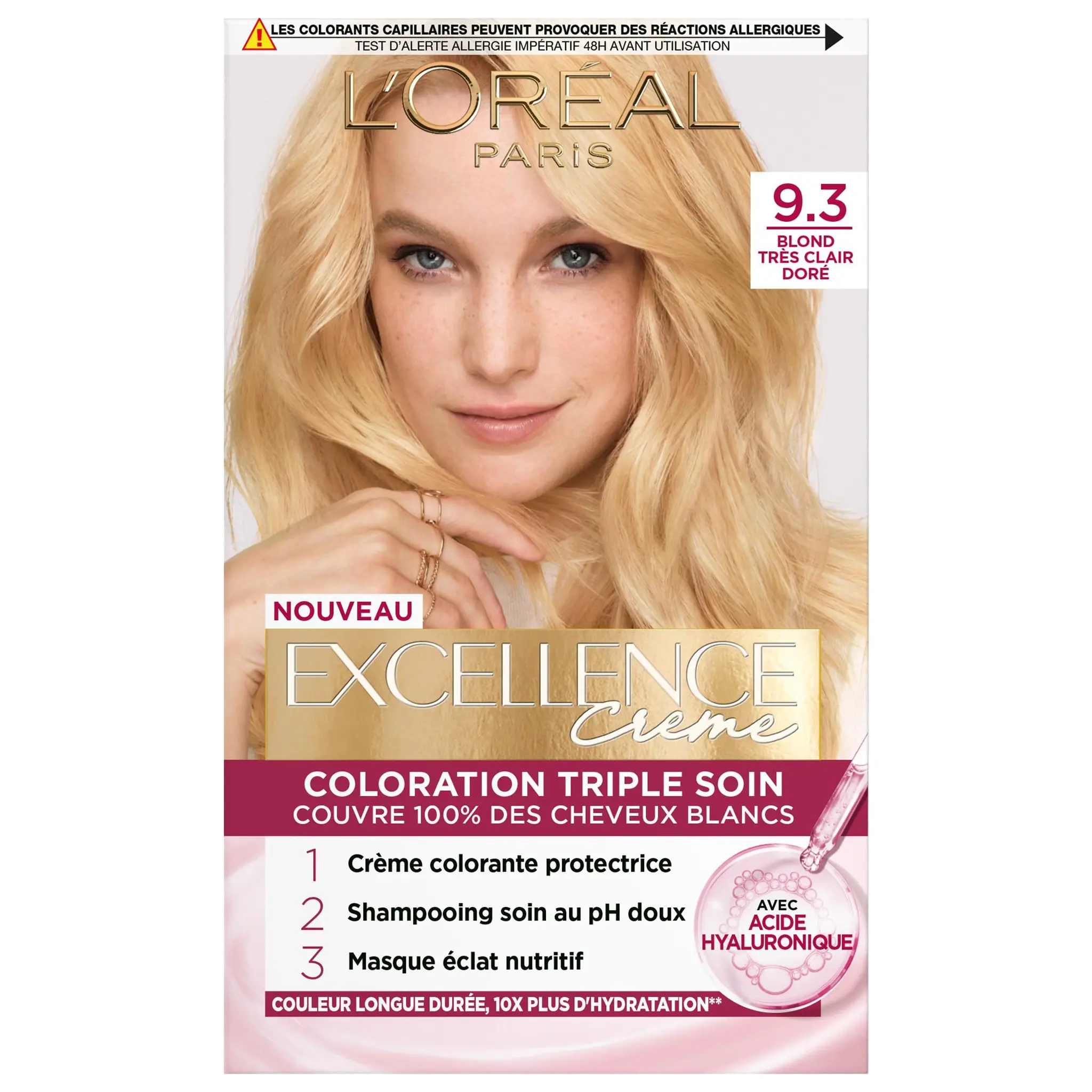 Excellence crème coloration 9.3 blond très clair doré