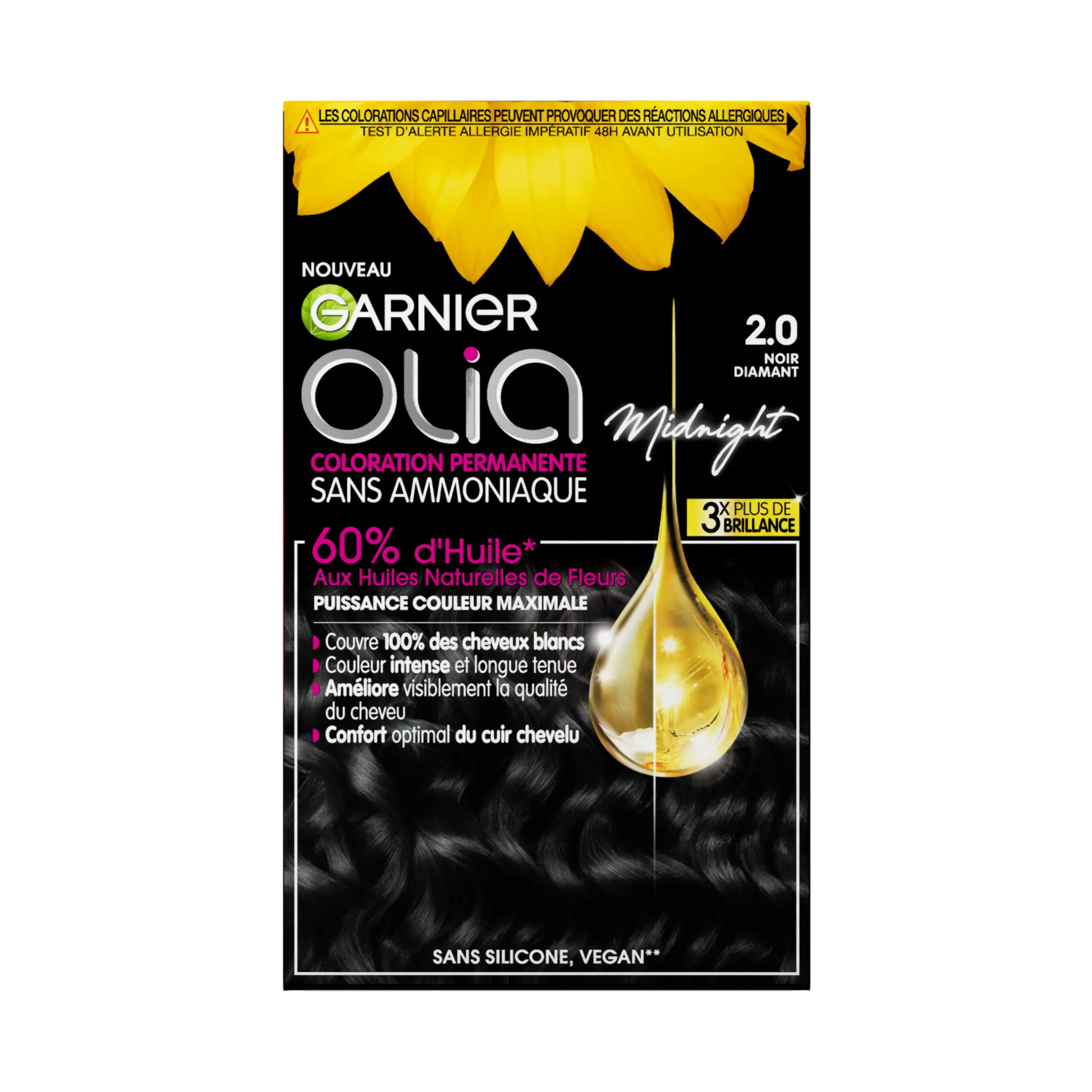 GARNIER Olia coloration 2.0 noir diamant