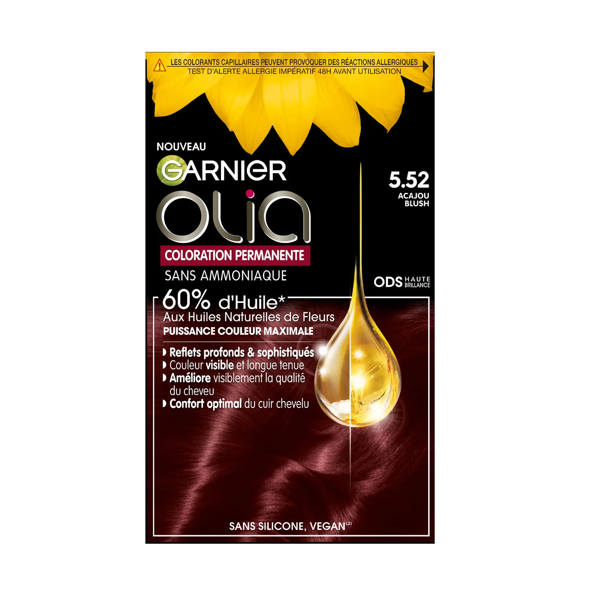 GARNIER Olia Coloration permanente sans ammoniaque 5.52 acajou blush