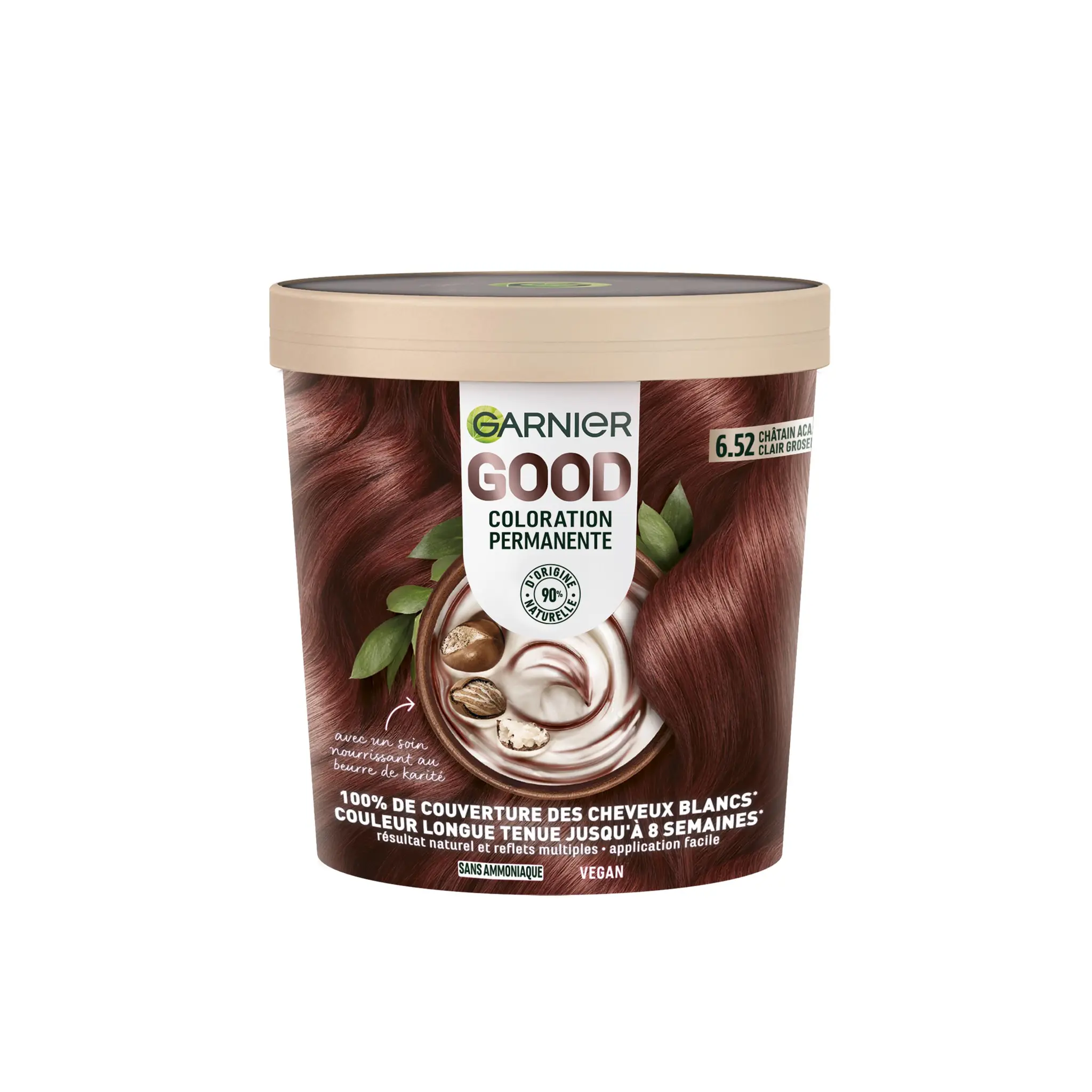 GARNIER Good Coloration permanente 6.52 châtain acajou clair groseille