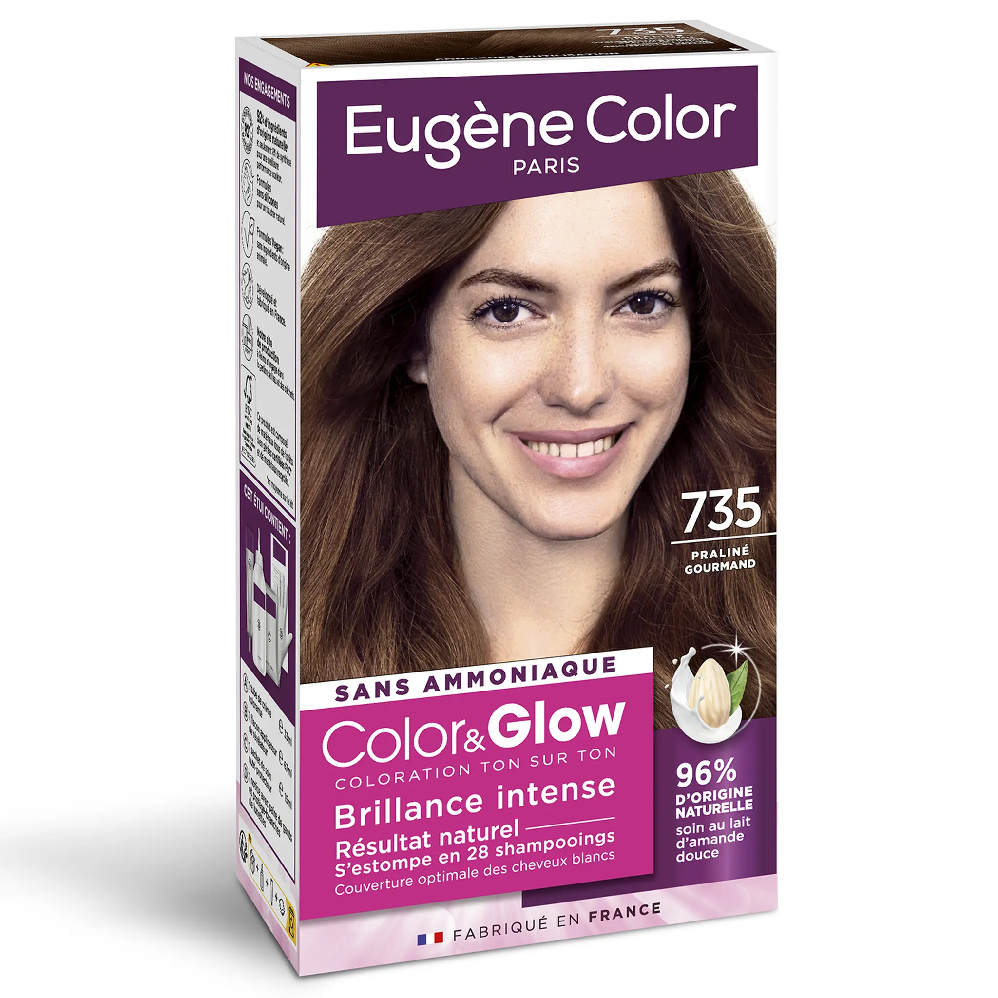 EUGENE COLOR Color & Glow Coloration ton sur ton 735 praliné gourmand