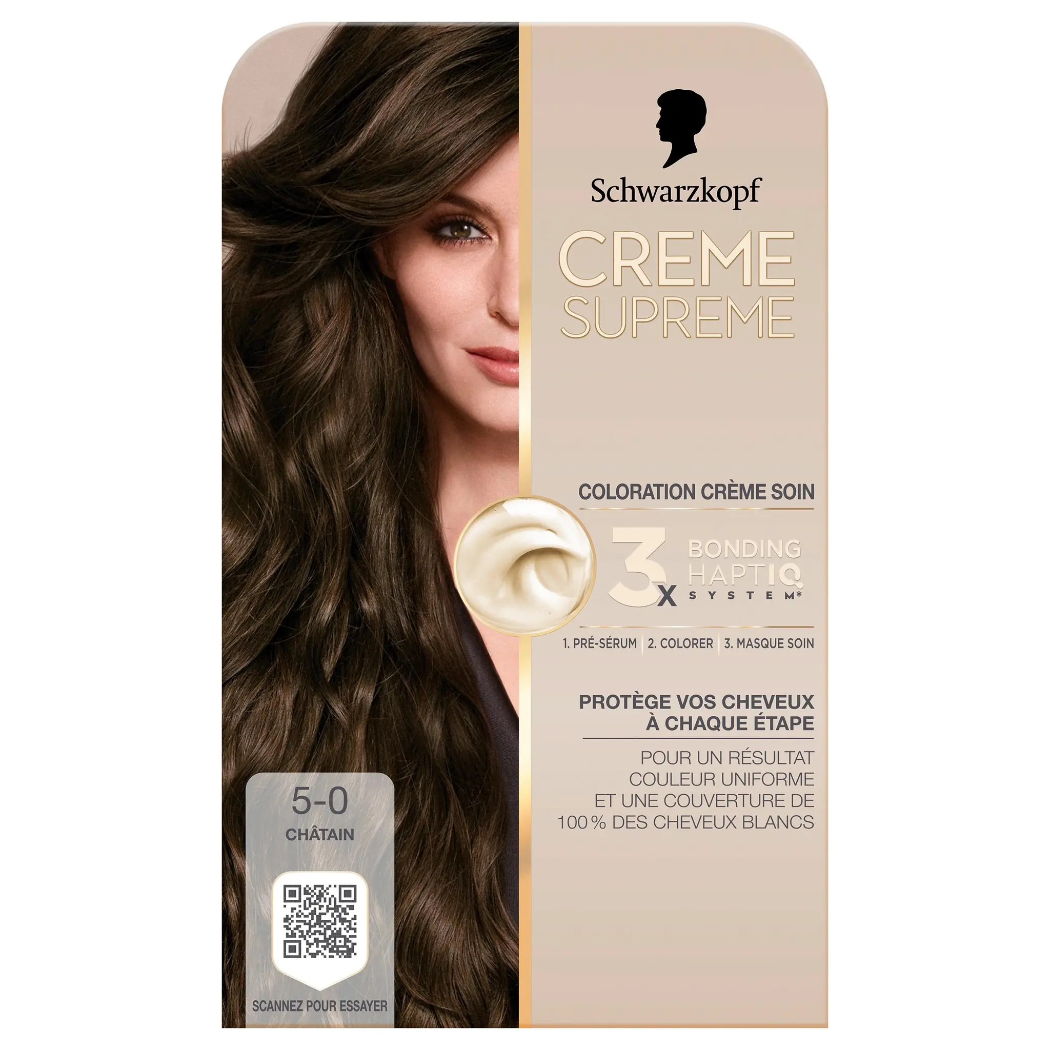 SCHWARZKOPF Crème Suprême Coloration crème soin 5.0 châtain