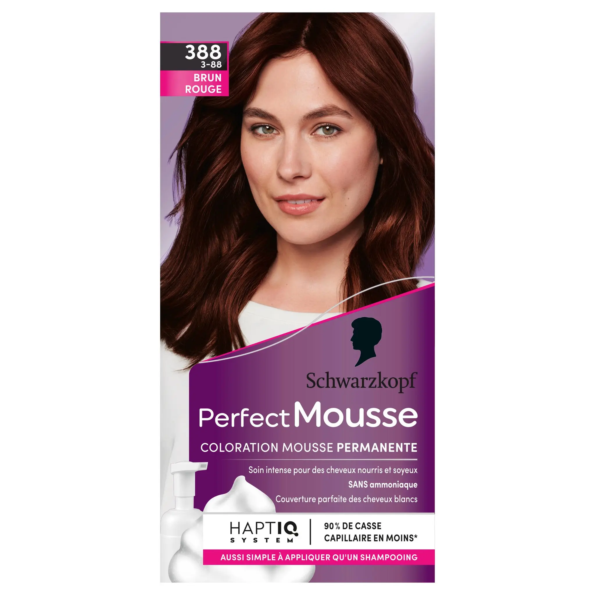 SCHWARZKOPF Perfect Mousse Coloration permanente 388 brun rouge