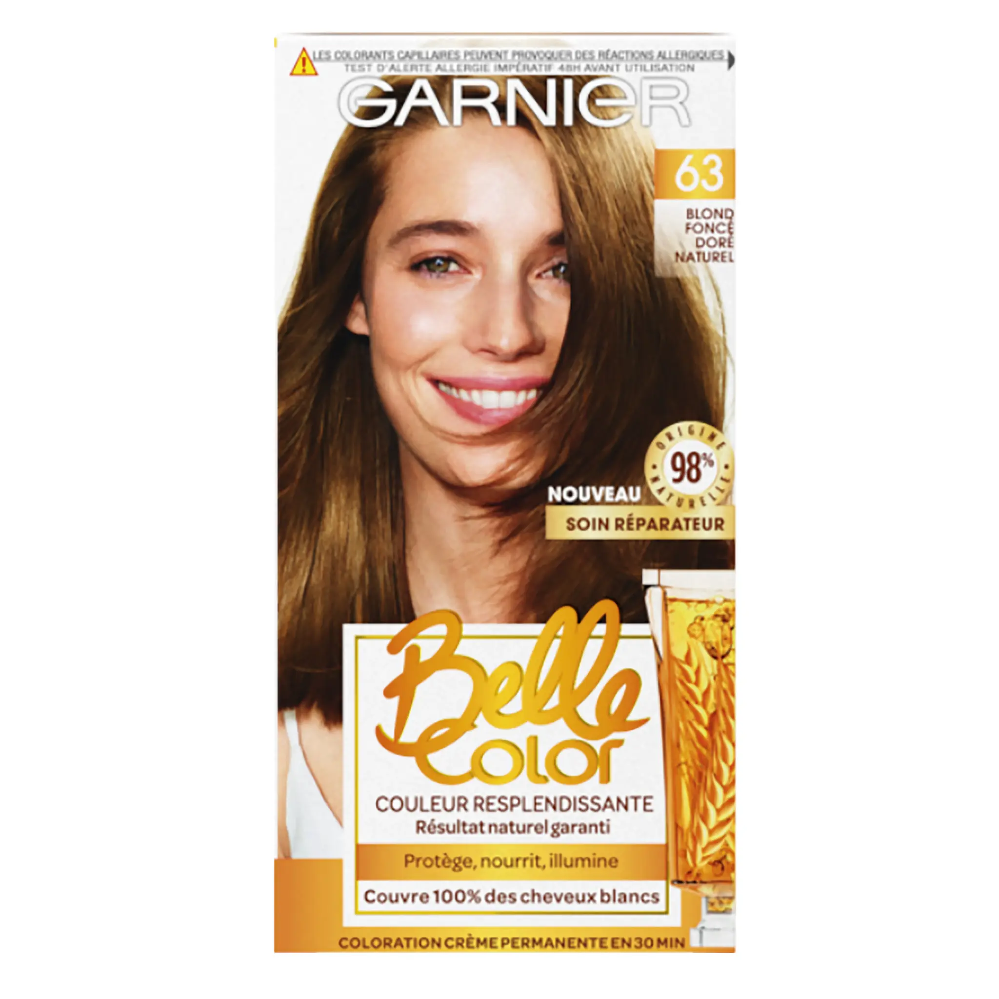 BELLE COLOR Crème de coloration 63 blond foncé doré naturel