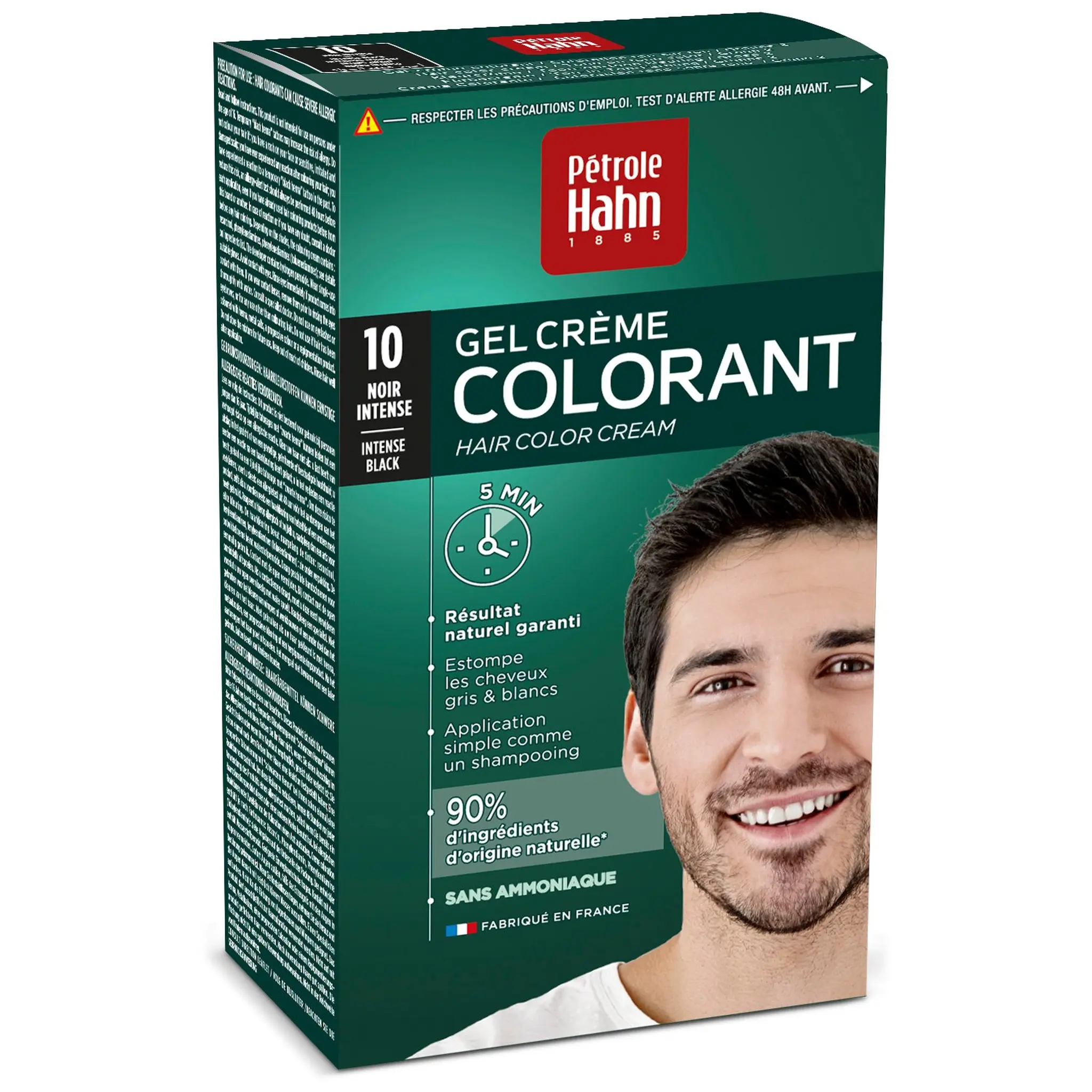 PETROLE HAHN Gel crème colorant sans ammoniaque 10 noir intense