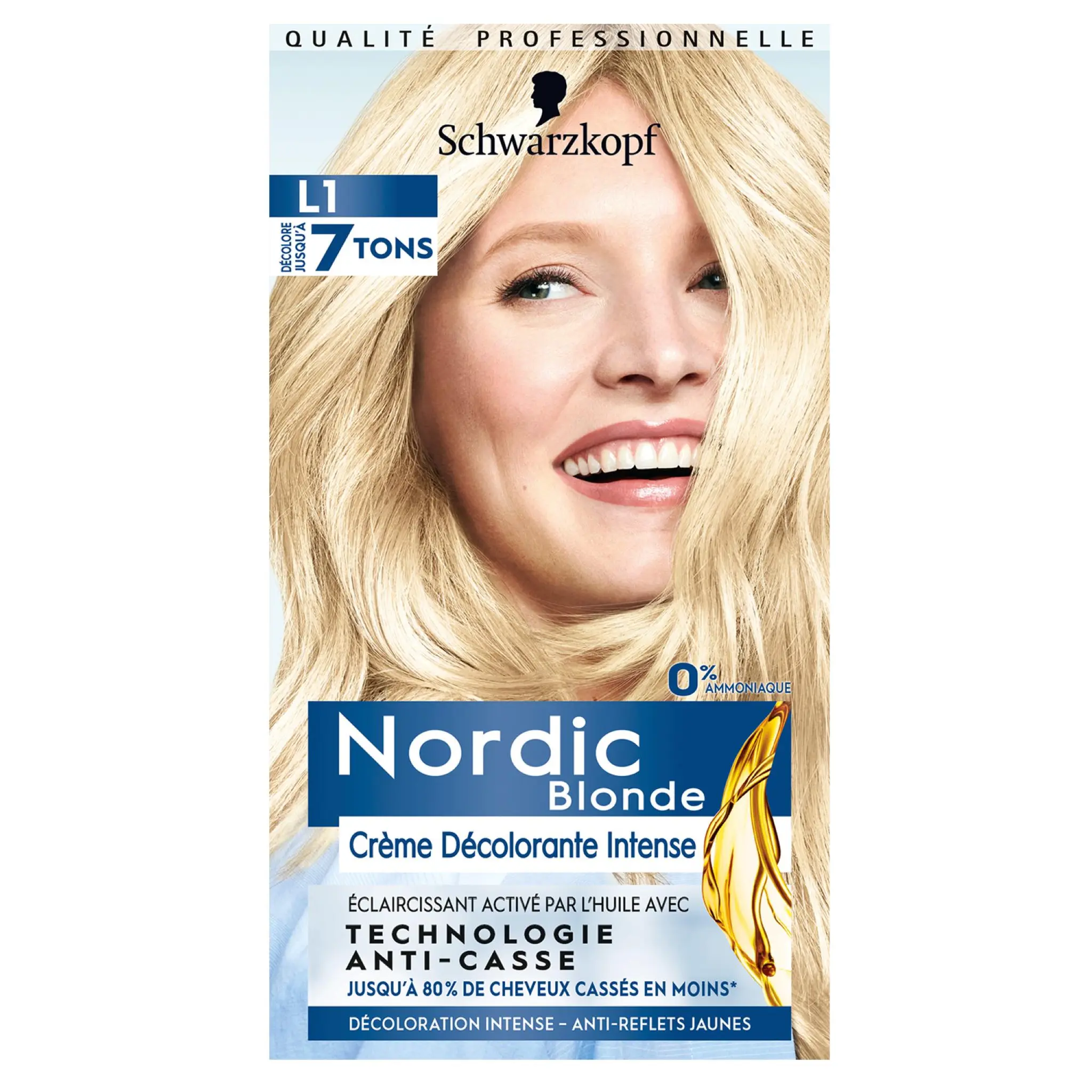 SCHWARZKOPF Nordic blonde crème décolorante intense jusqu'à 7 tons