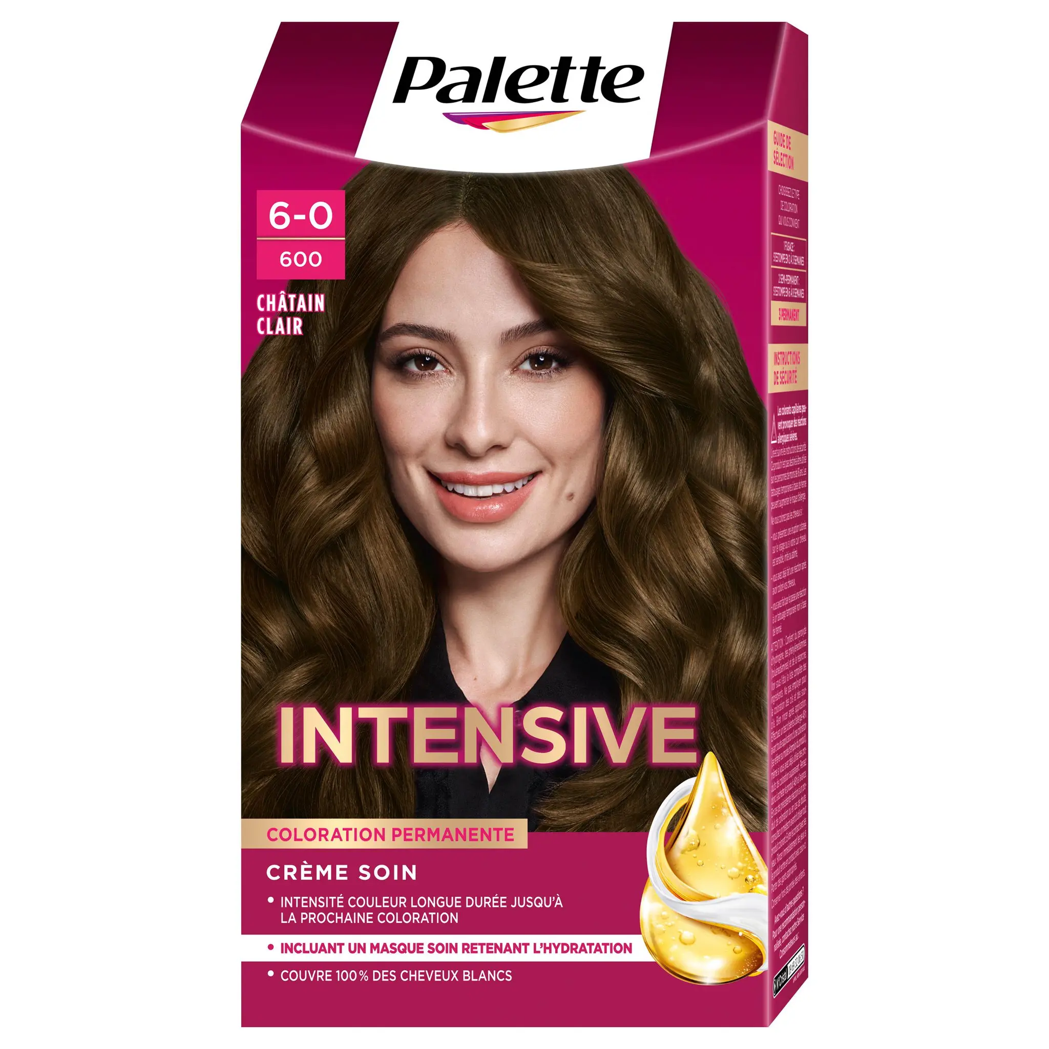 SCHWARZKOPF PALETTE Coloration crème soin permanente 600 châtain clair