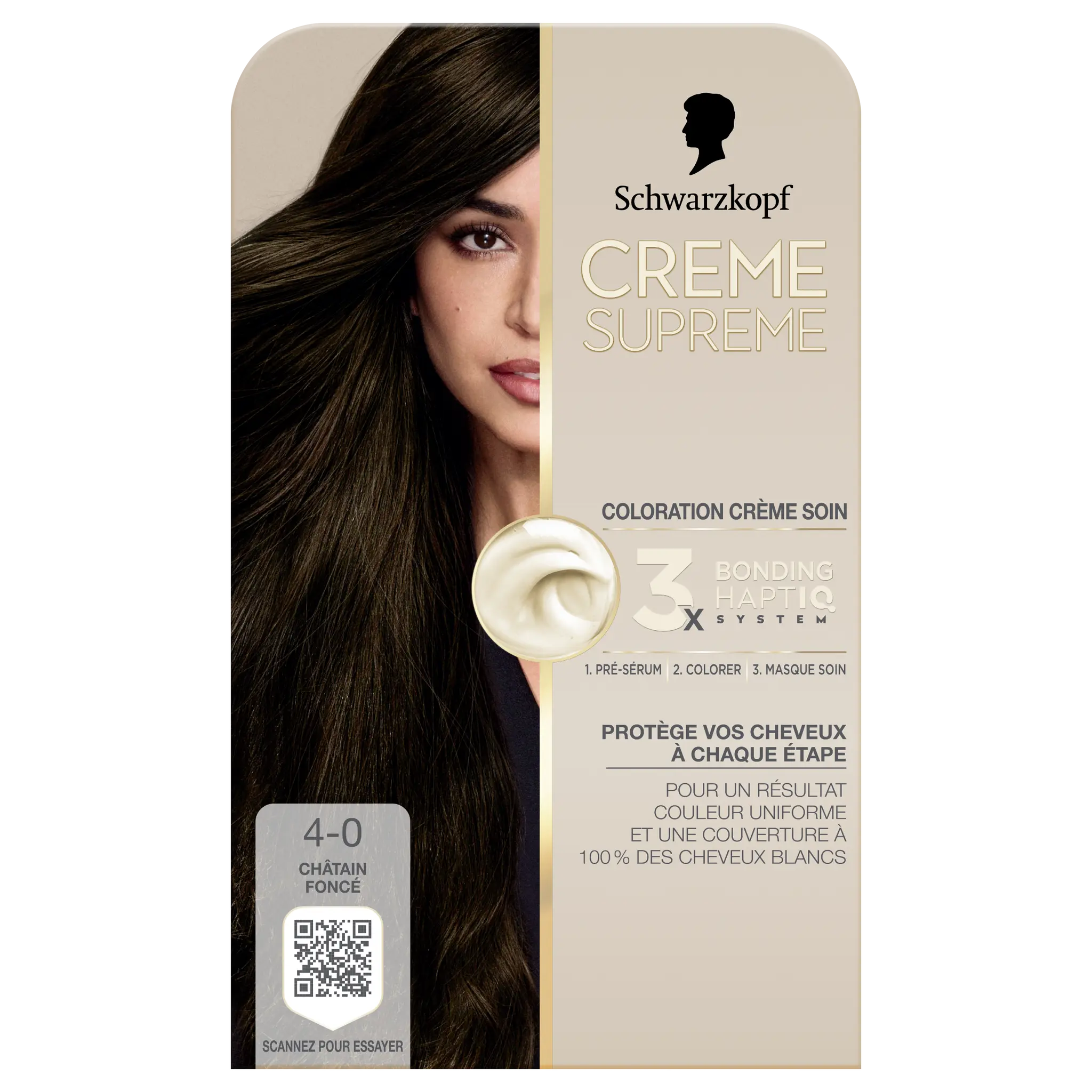SCHWARZKOPF Crème Suprême Coloration 4.0 châtain foncé