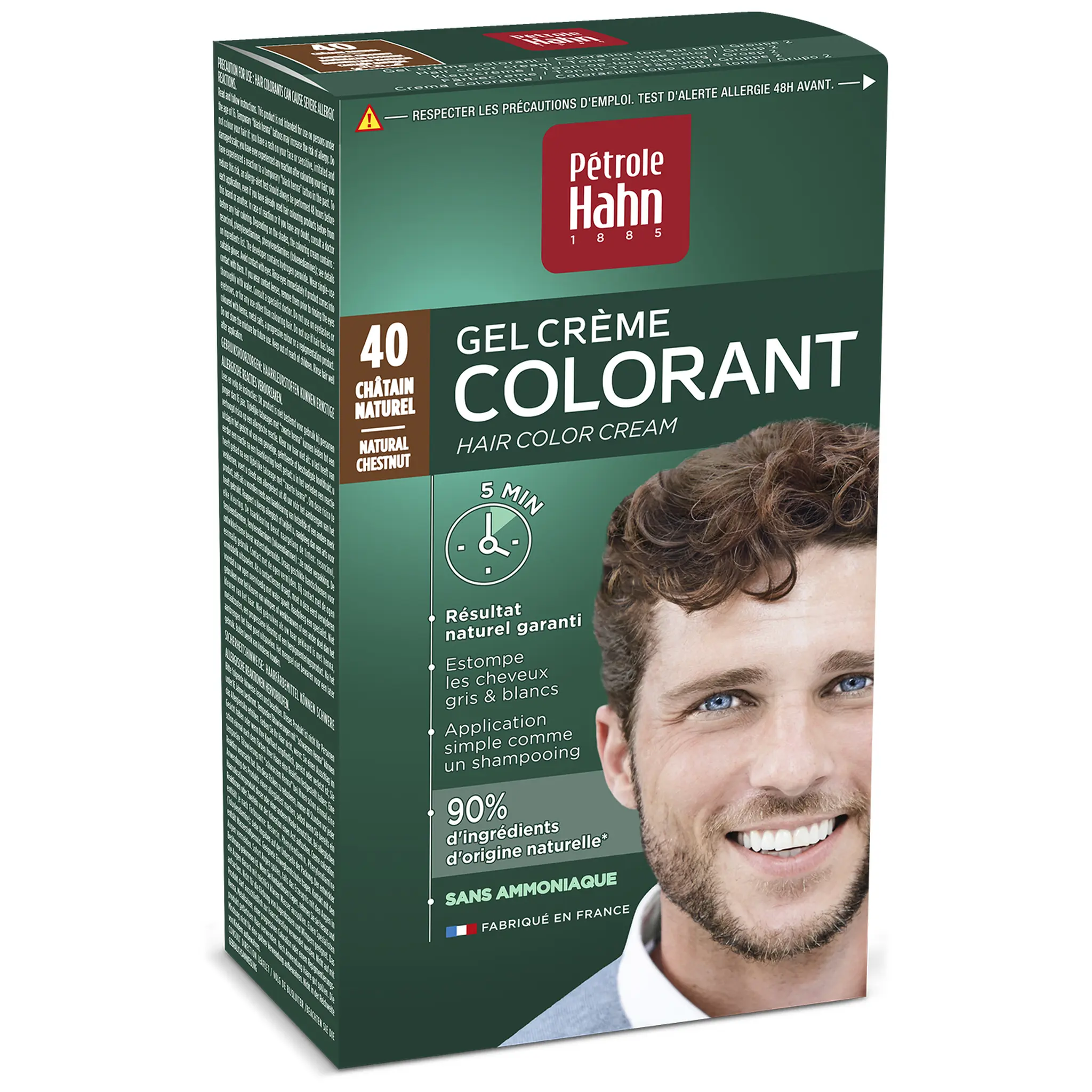 PETROLE HAHN Gel crème colorant 40 châtain naturel