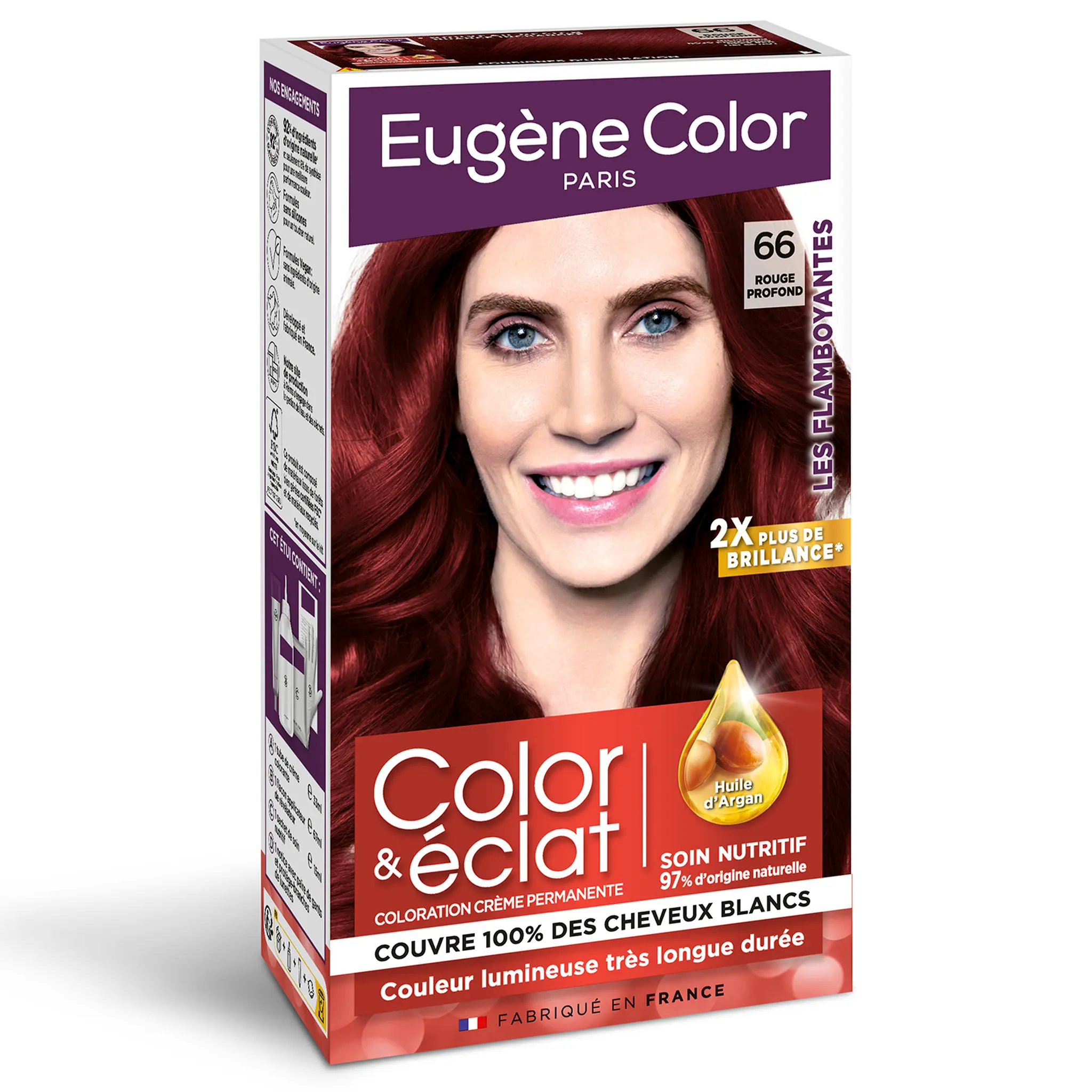 EUGENE COLOR Color & éclat coloration crème permanente 66 rouge profond