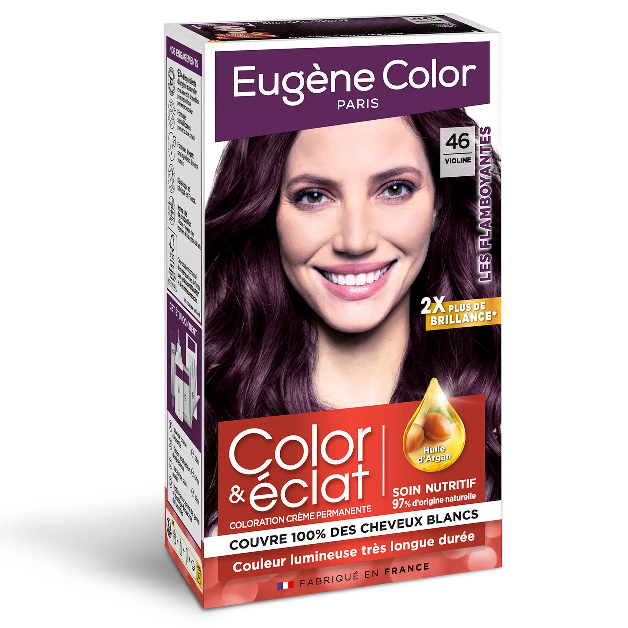 EUGENE COLOR Color & éclat coloration crème permanente 46 violine