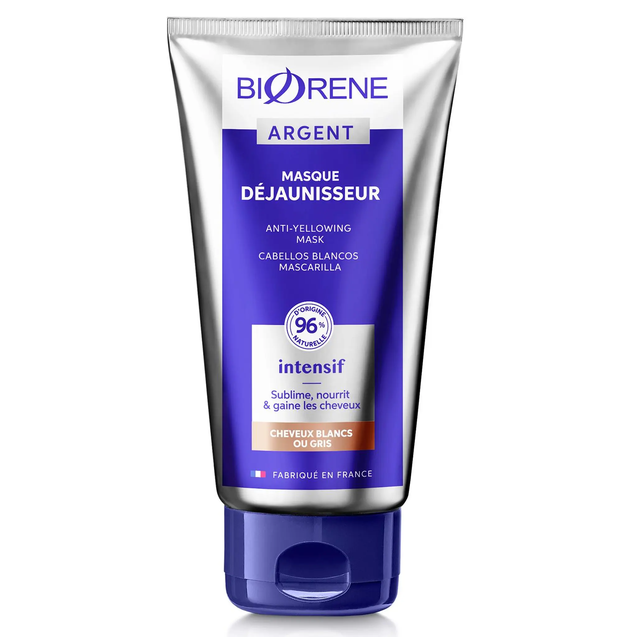 BIORENE Argent Masque déjaunisseur cheveux blancs ou gris