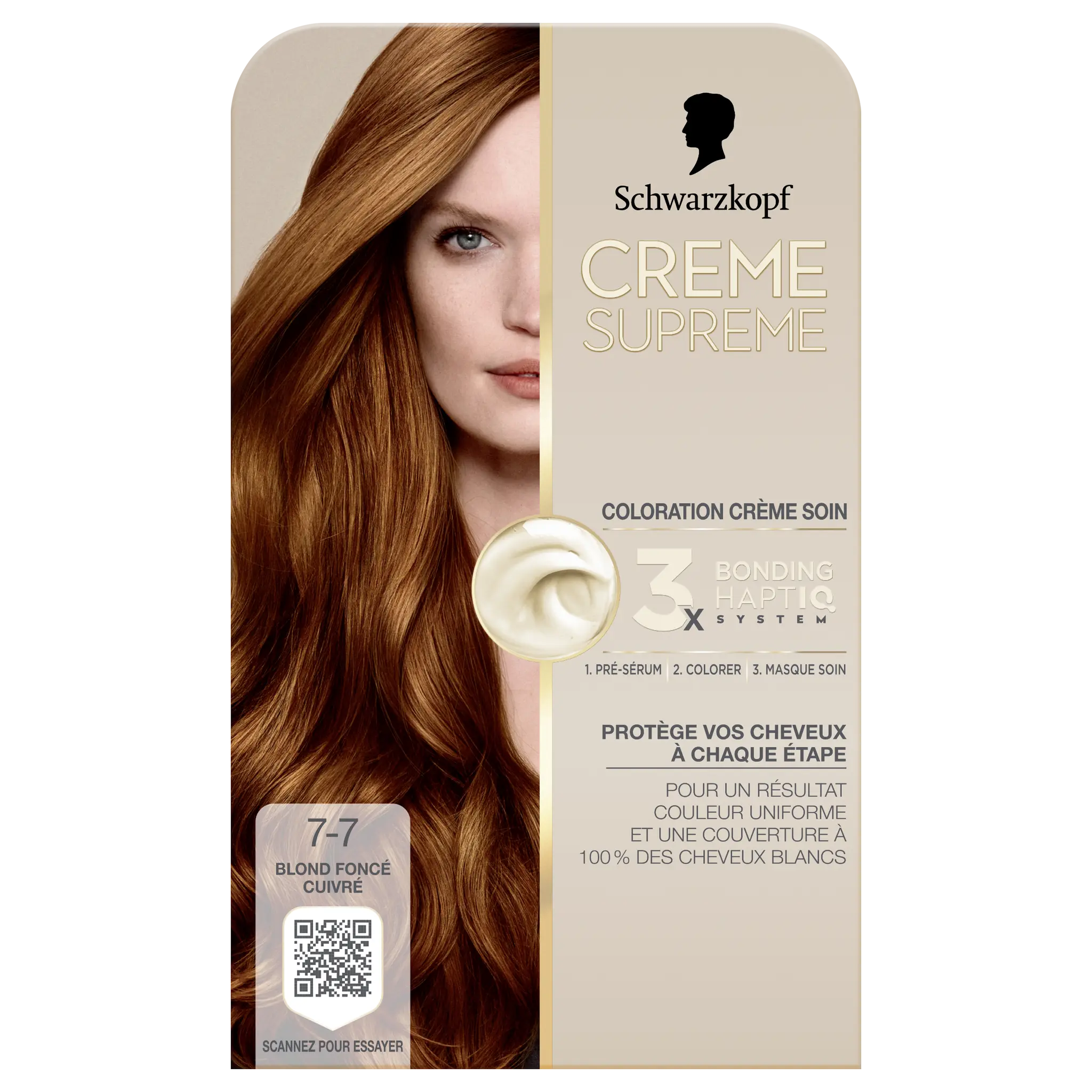 SCHWARZKOPF Crème Suprême Coloration 7.7 blond foncé cuivre
