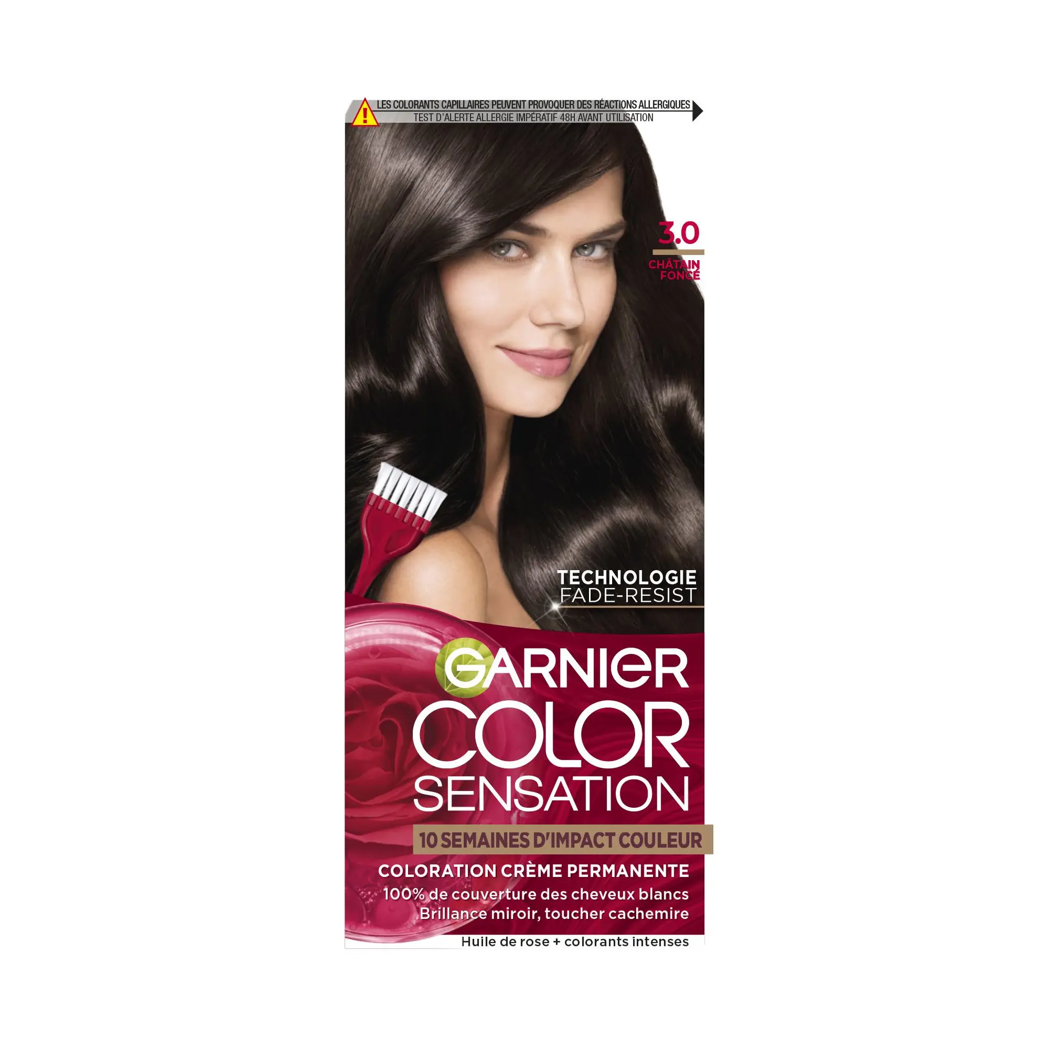 GARNIER Color sensation coloration crème permanente 3.0 prestige brown
