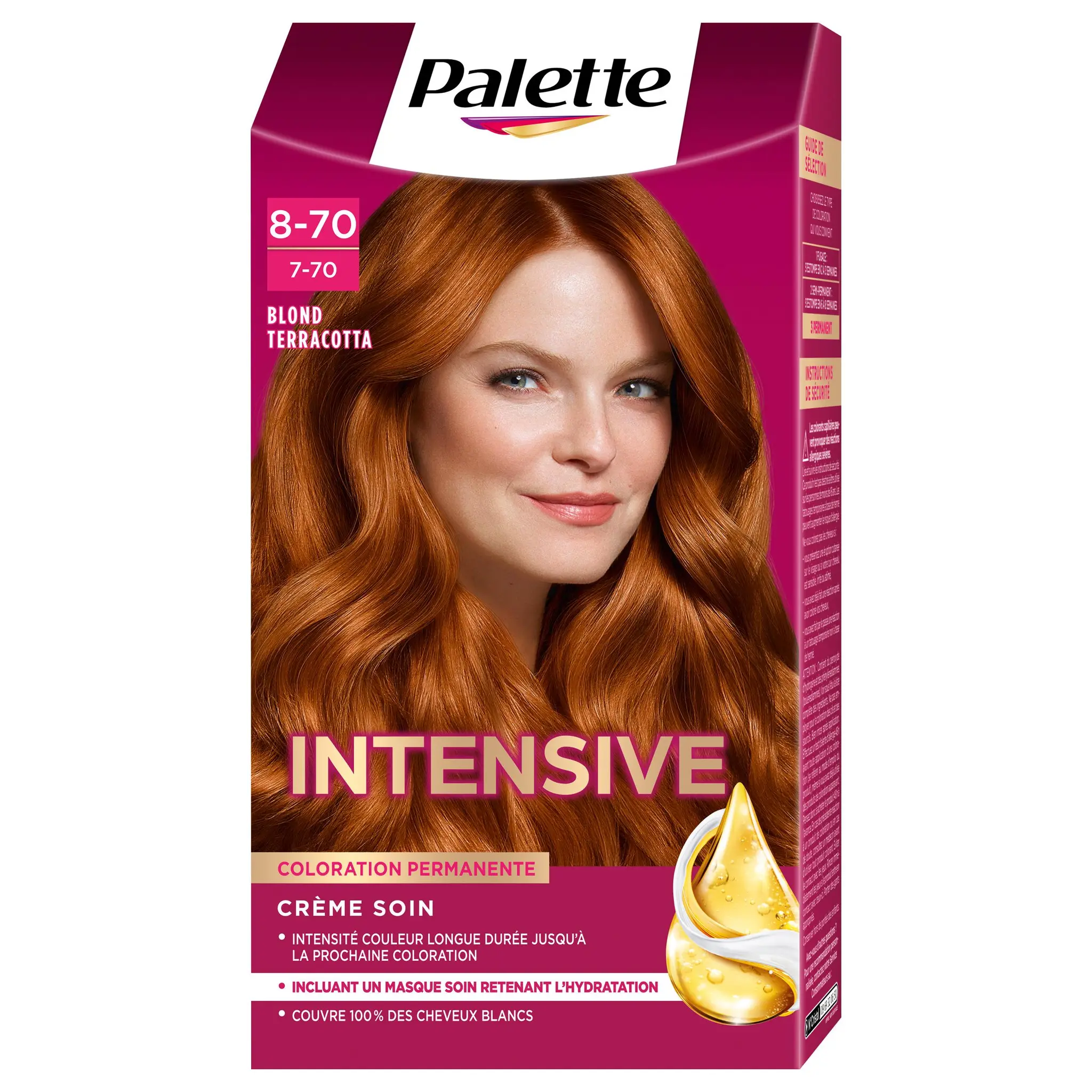 PALETTE Coloration crème soin permanente 8-70 blond terracotta