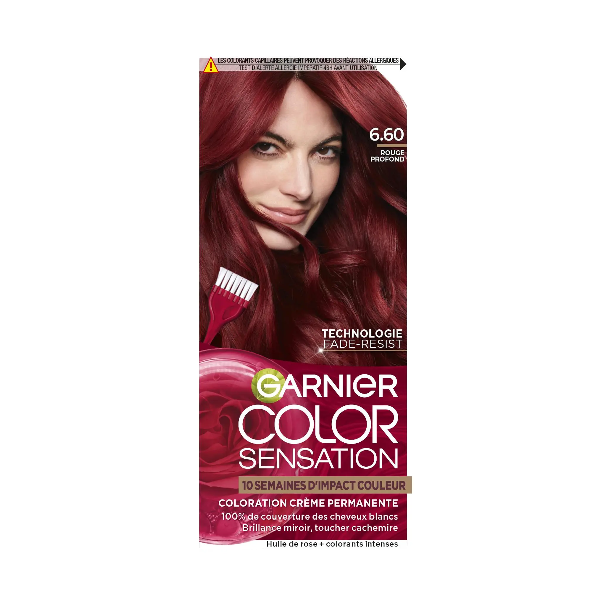 GARNIER Color sensation coloration crème permanente 6.60 intense ruby