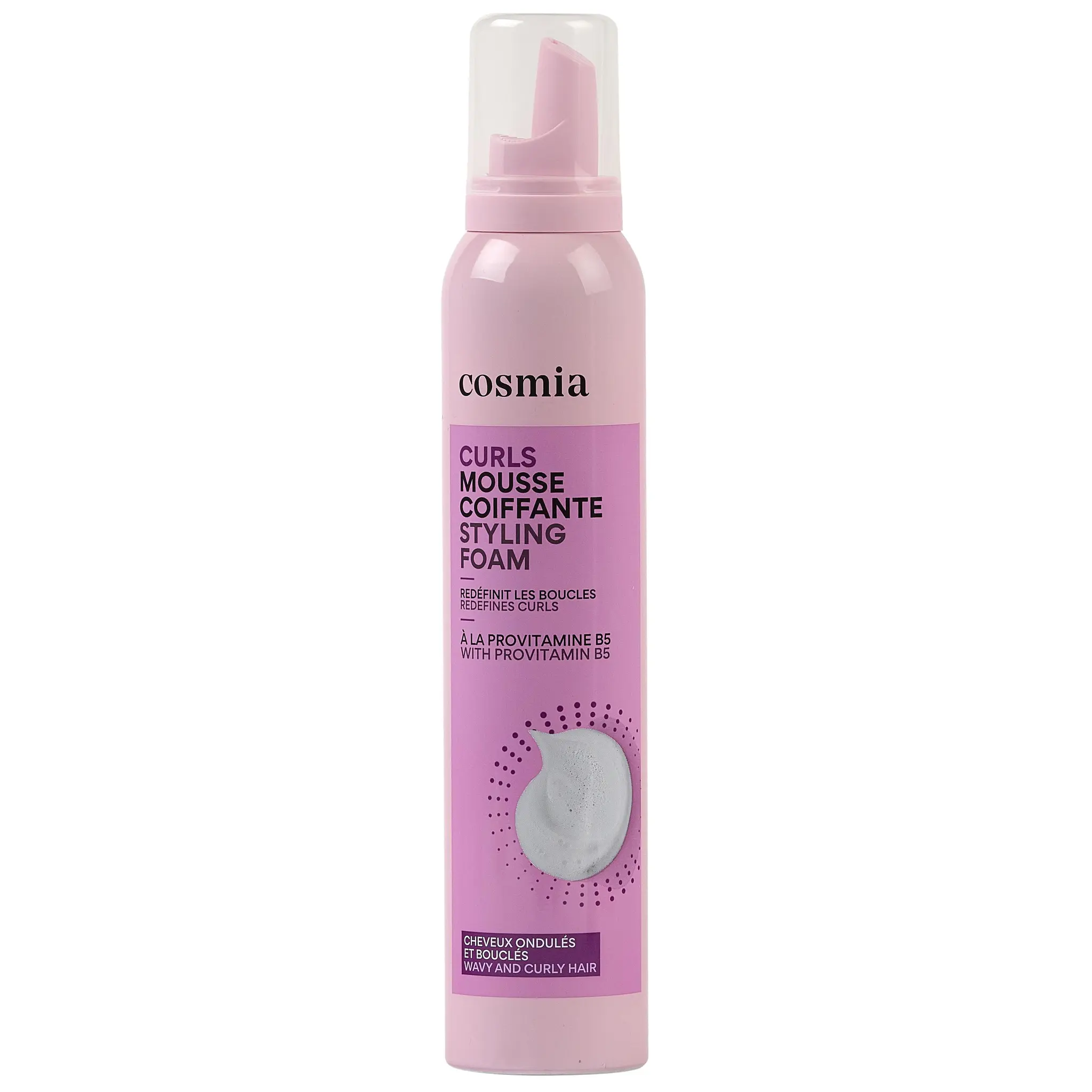 COSMIA Curls Mousse coiffante cheveux ondulés et bouclés