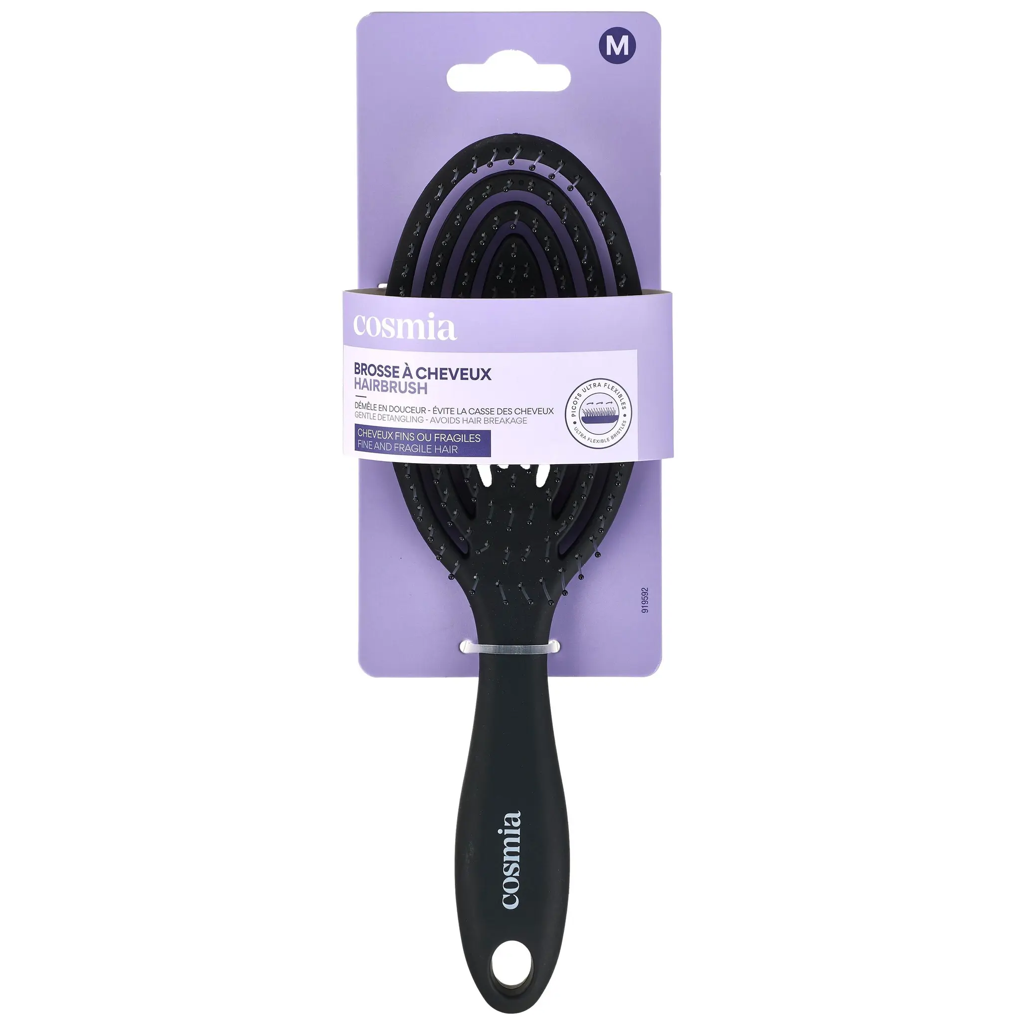 COSMIA Brosse à cheveux ultra flexible cheveux mouillés