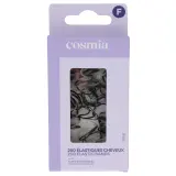 COSMIA Minis élastiques pour cheveux noirs et transparents