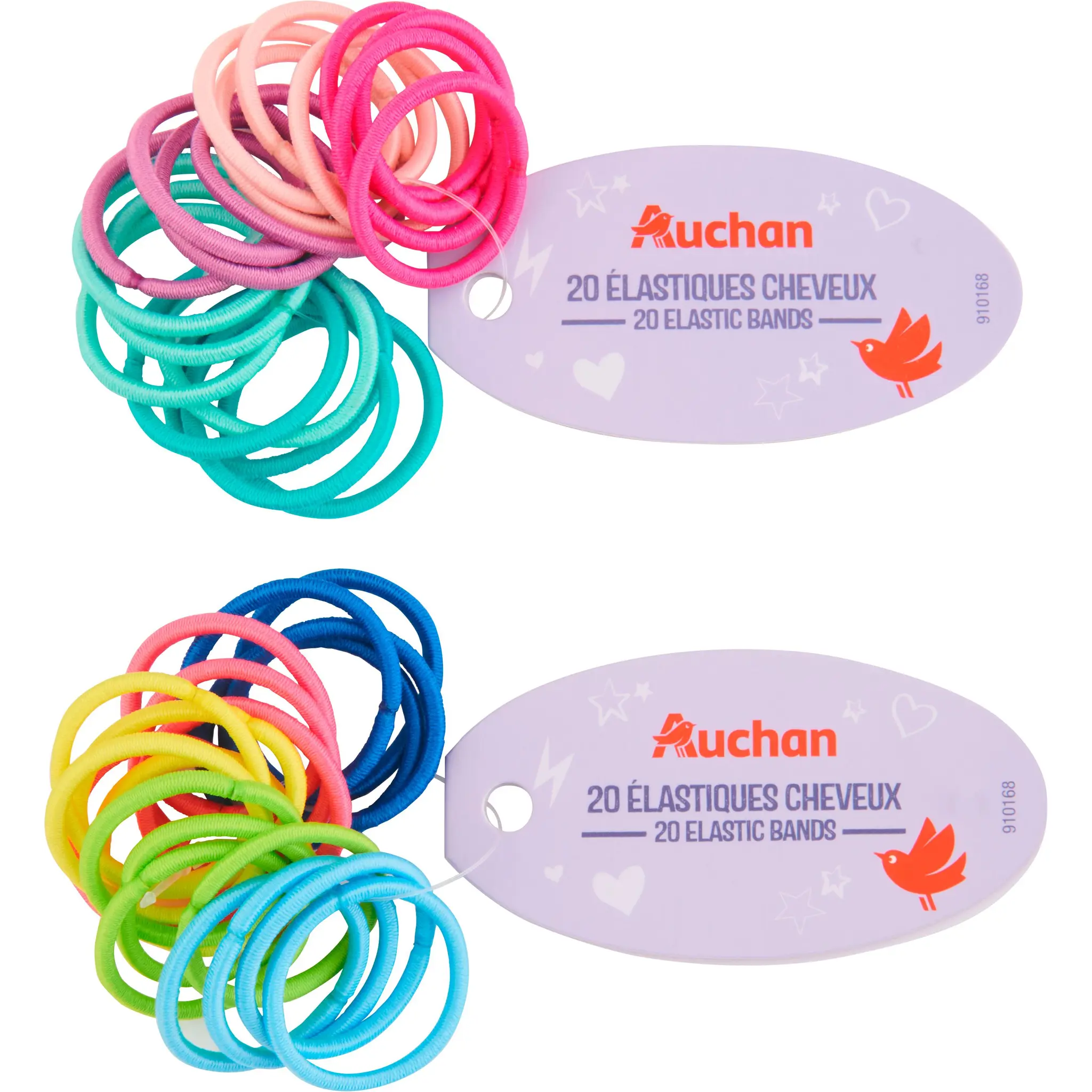 AUCHAN Elastiques cheveux fins